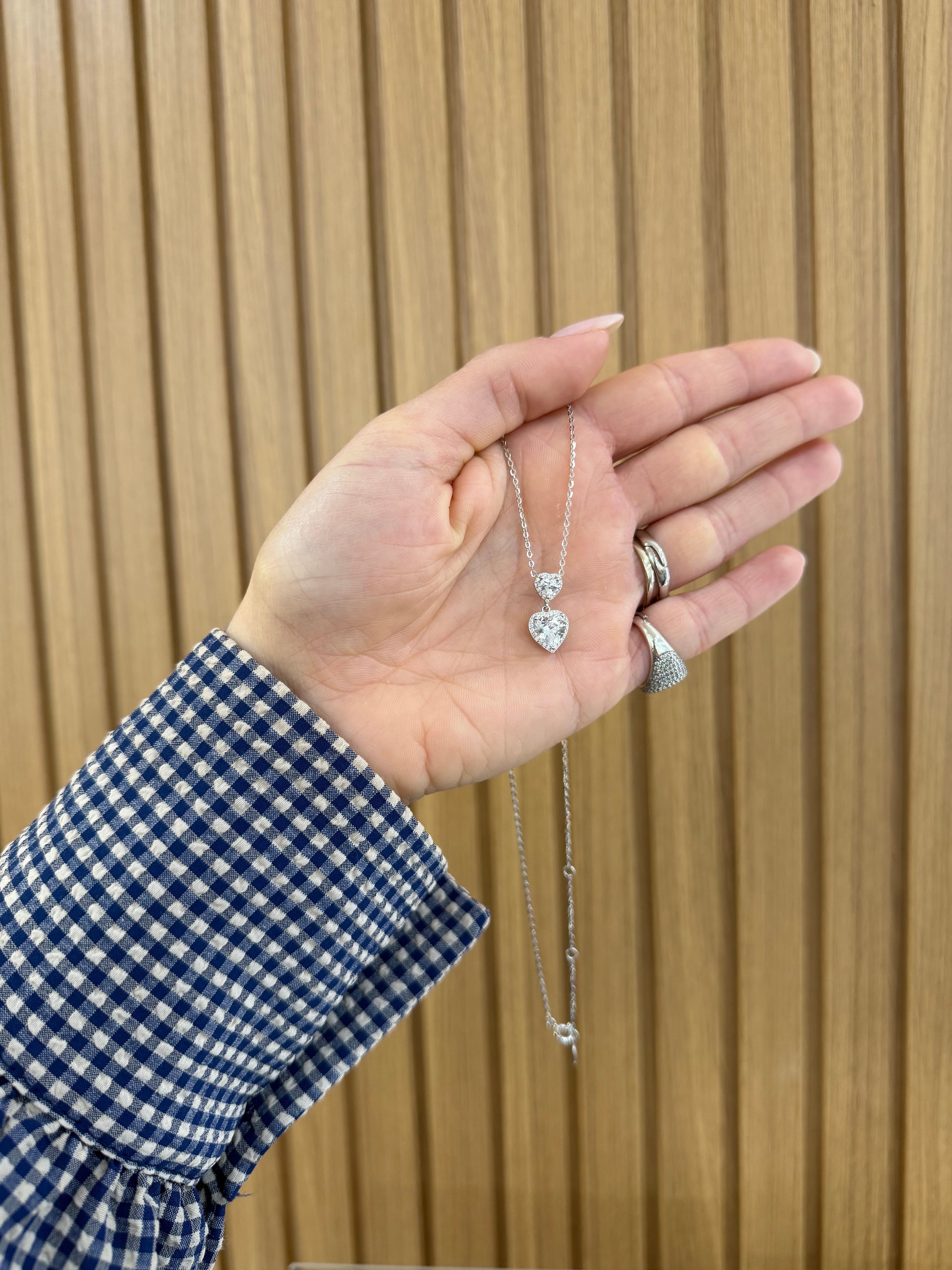 BOX LOVE CON COMPLETO DOPPIO CUORE ARGENTO 925