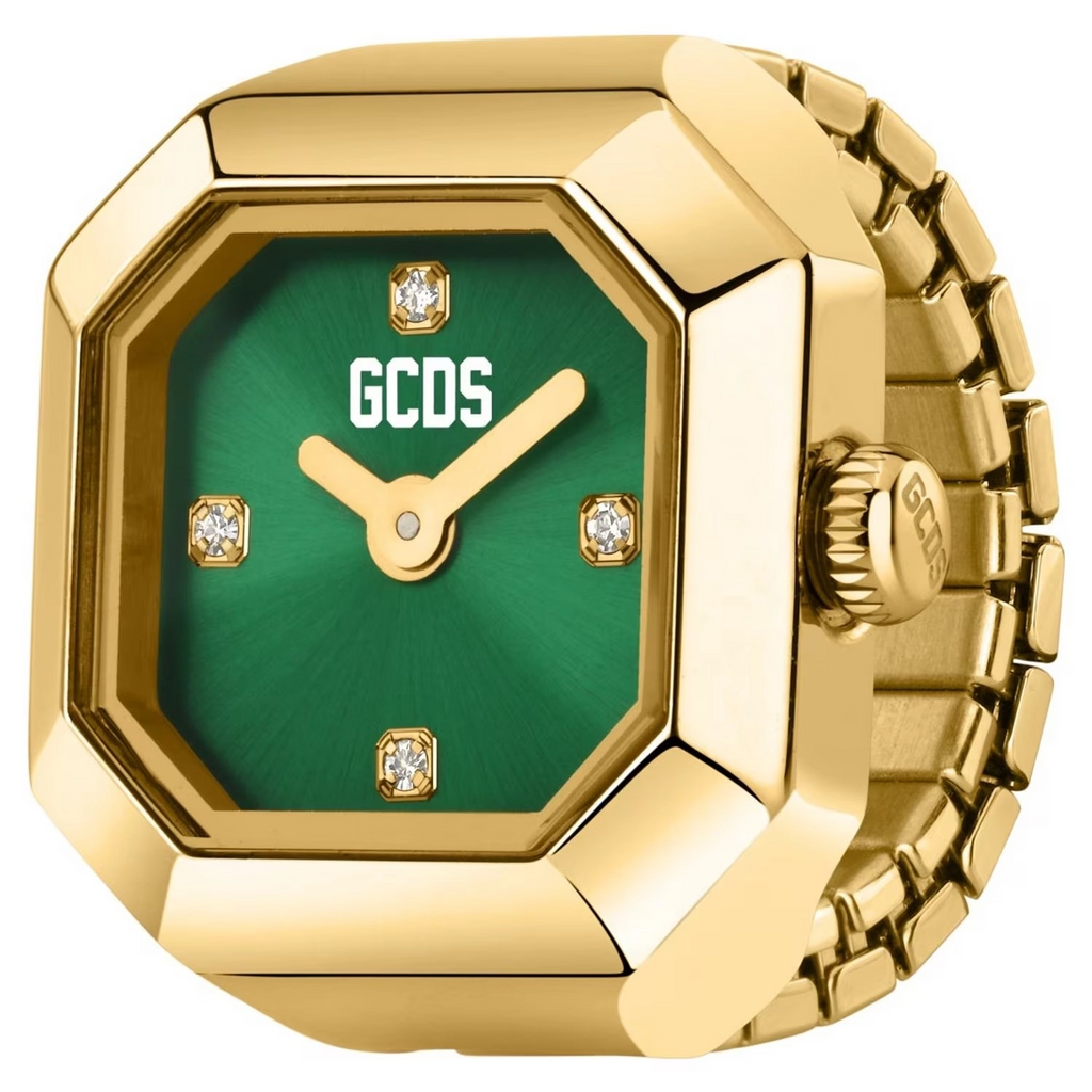 ANELLO GCDS RING O'CLOCK  DORATO