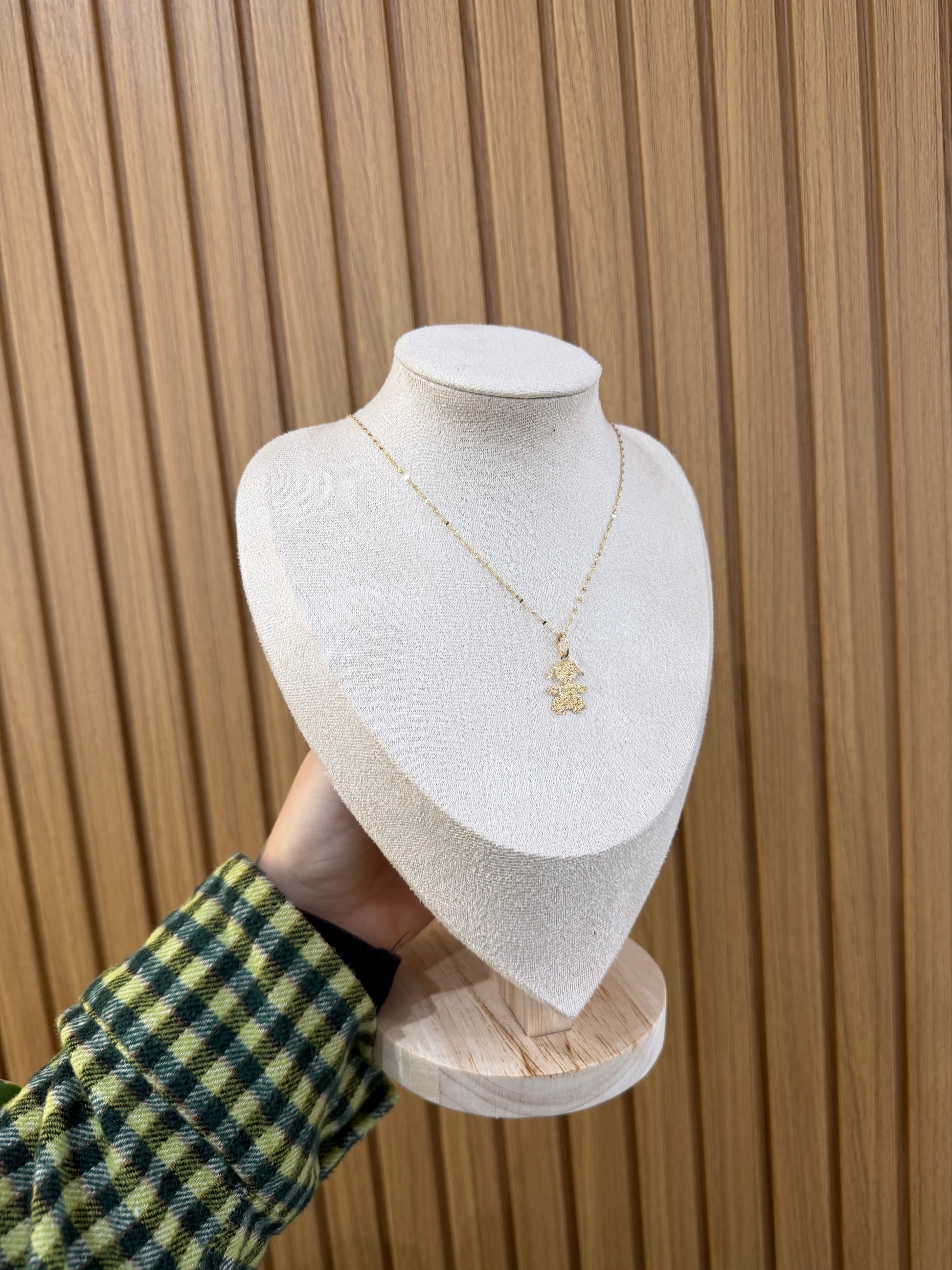 COLLANA ORO 18KT SPECCHIATA CON BIMBA