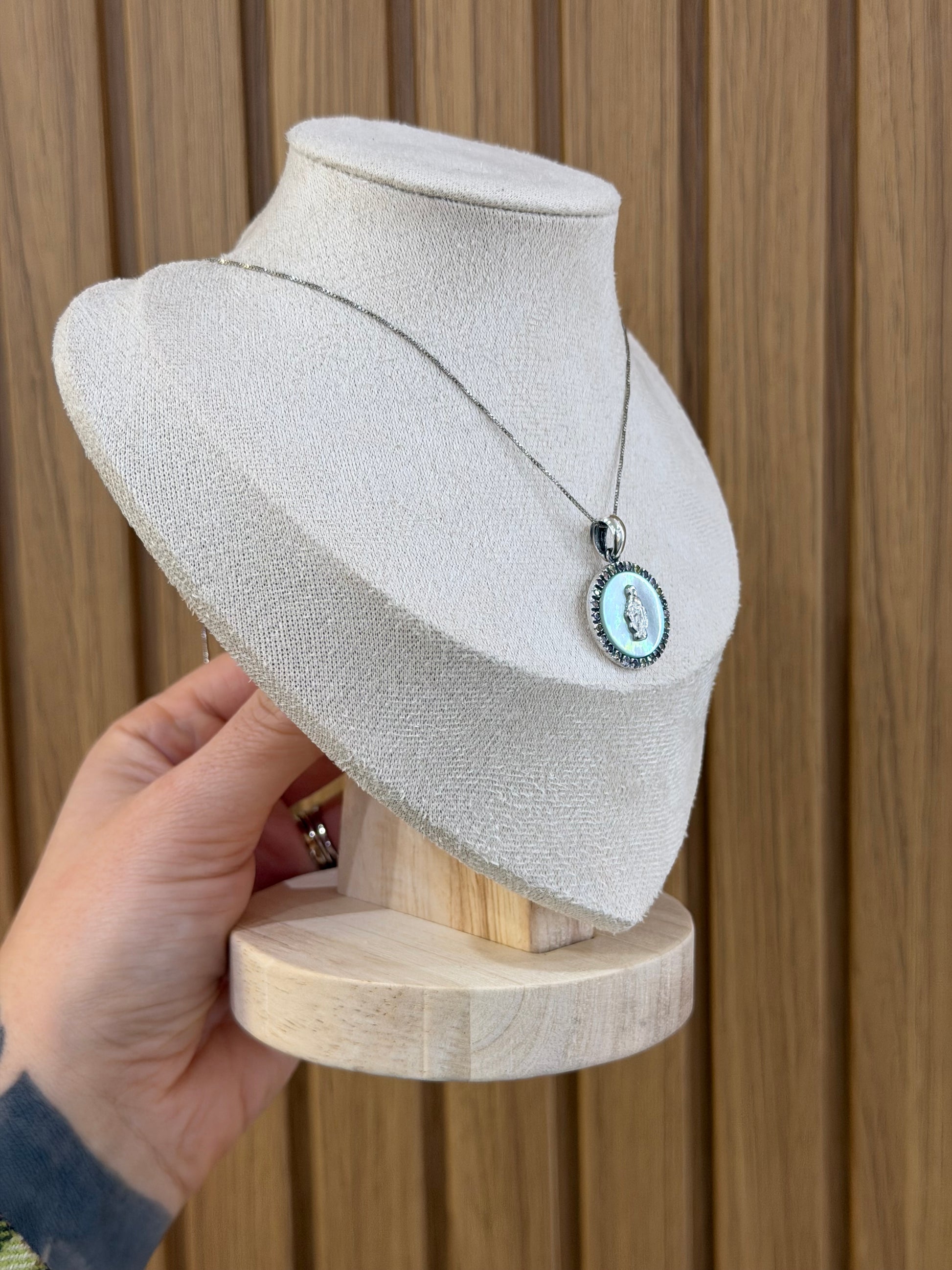 COLLANA MADONNINA MADREPERLA ARGENTO 925