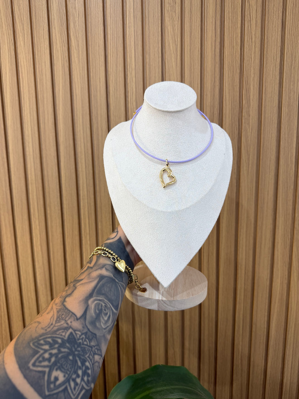 COLLANA CALAMITA CON CIONDOLO CUORE ORO 18KT