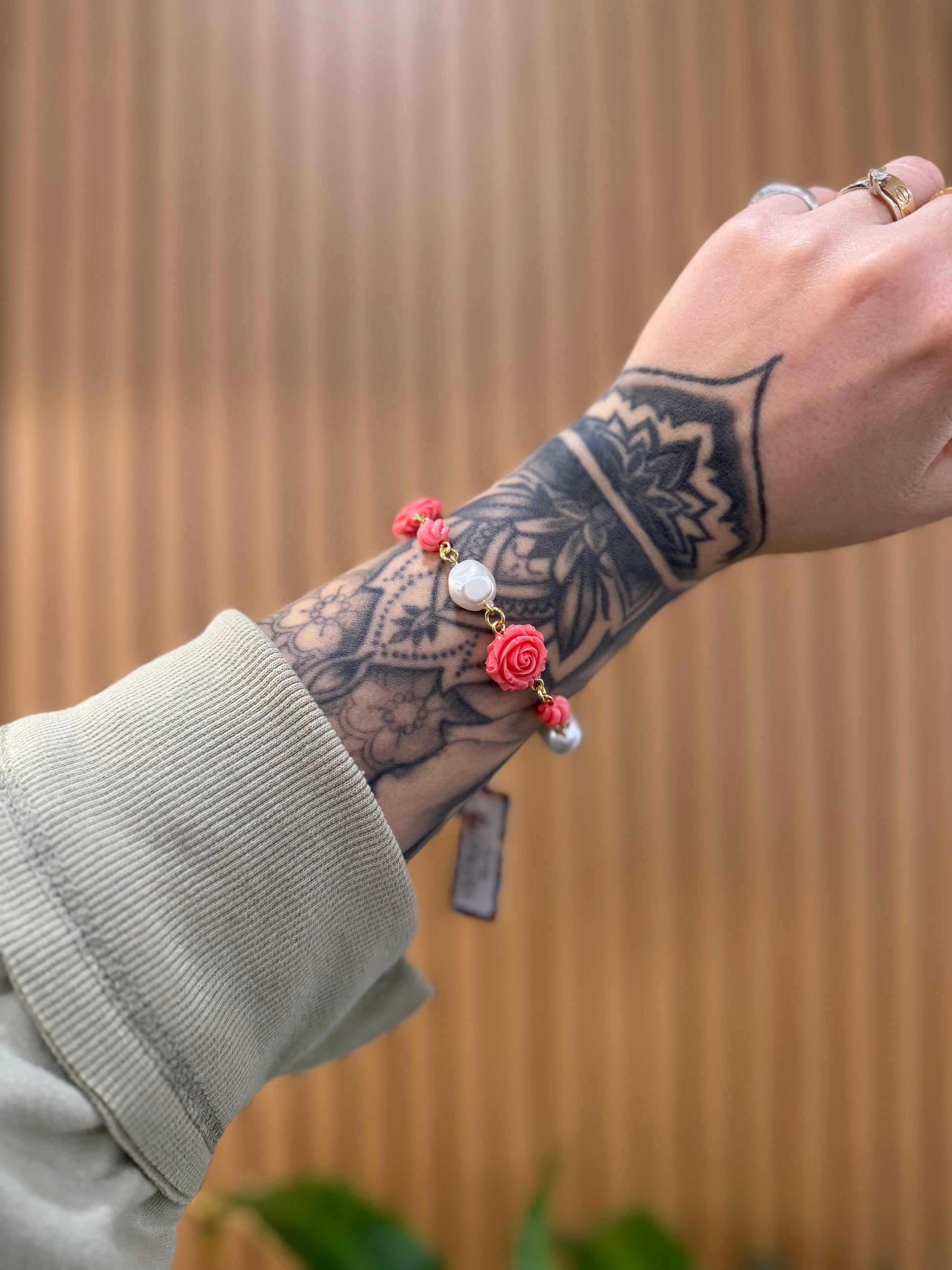 BRACCIALE AMO VENEZIA PERLE E ROSE