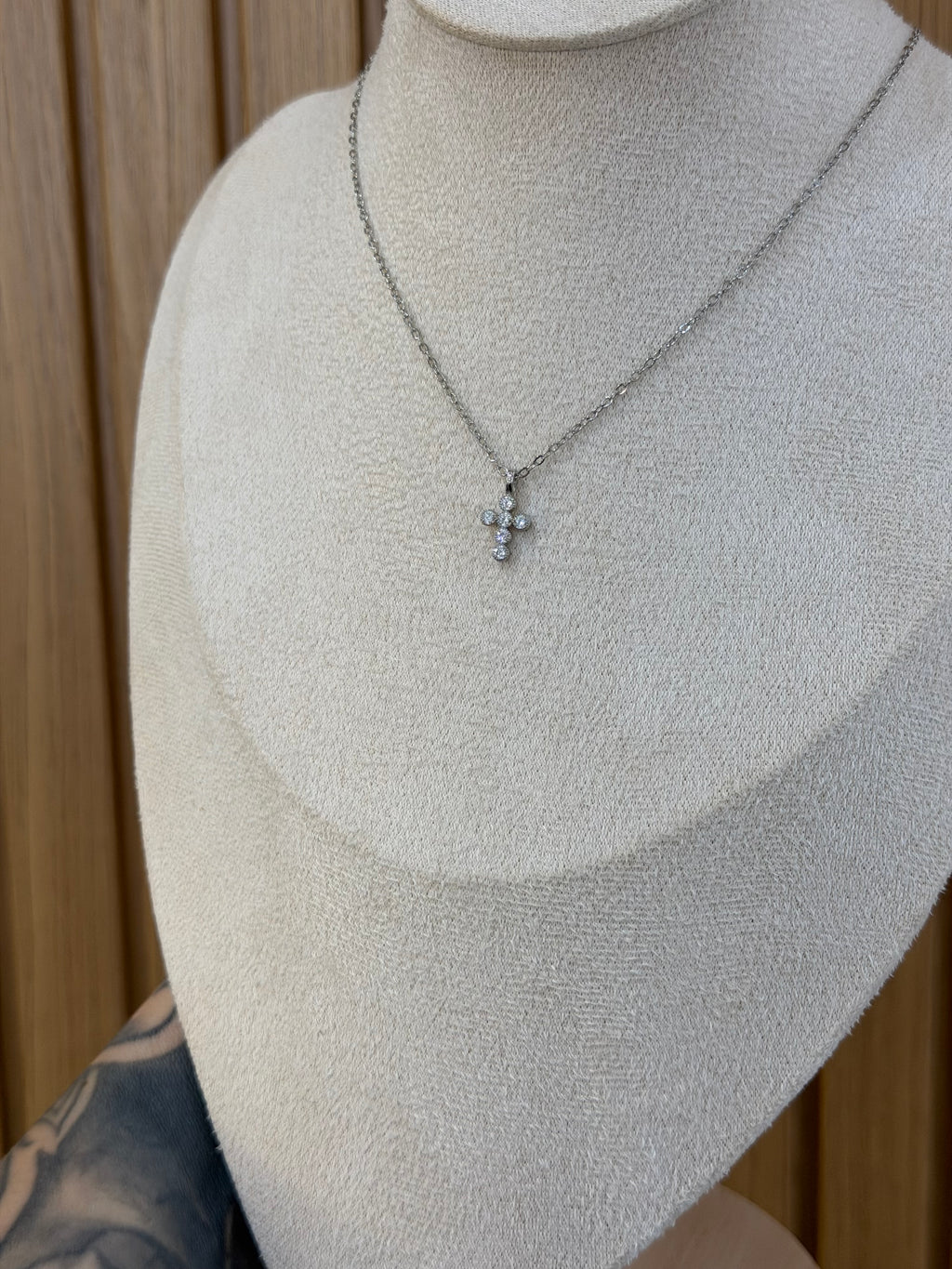 COLLANA MINI CROCE ARGENTO 925