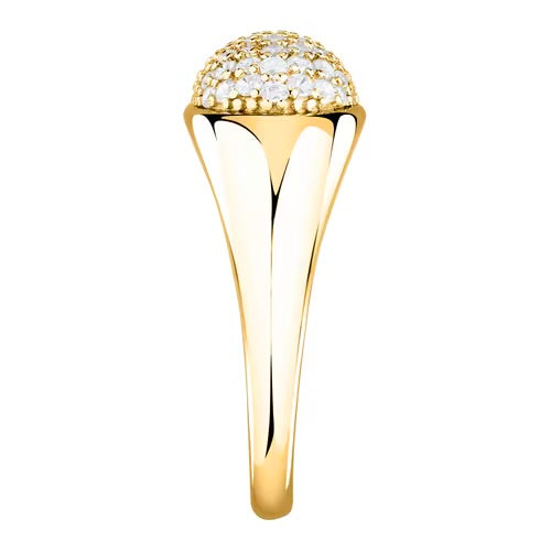 ANELLO MORELLATO PAVÈ IN ARGENTO 925