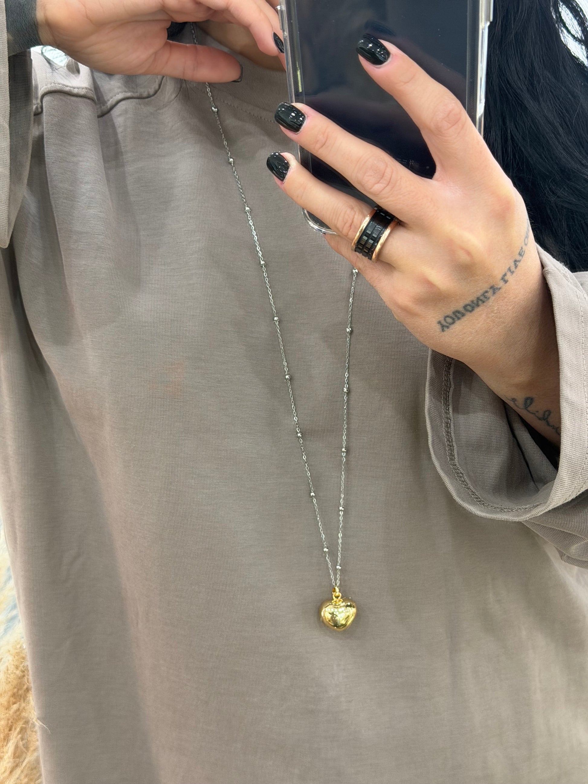COLLANA CHIAMA ANGELI CUORE BICOLORE