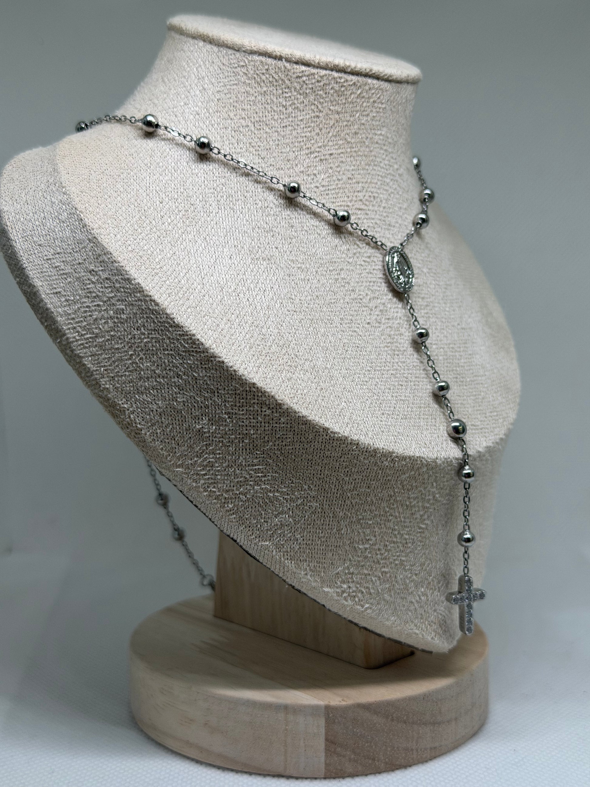COLLANA ROSARIO LIU JO ACCIAIO