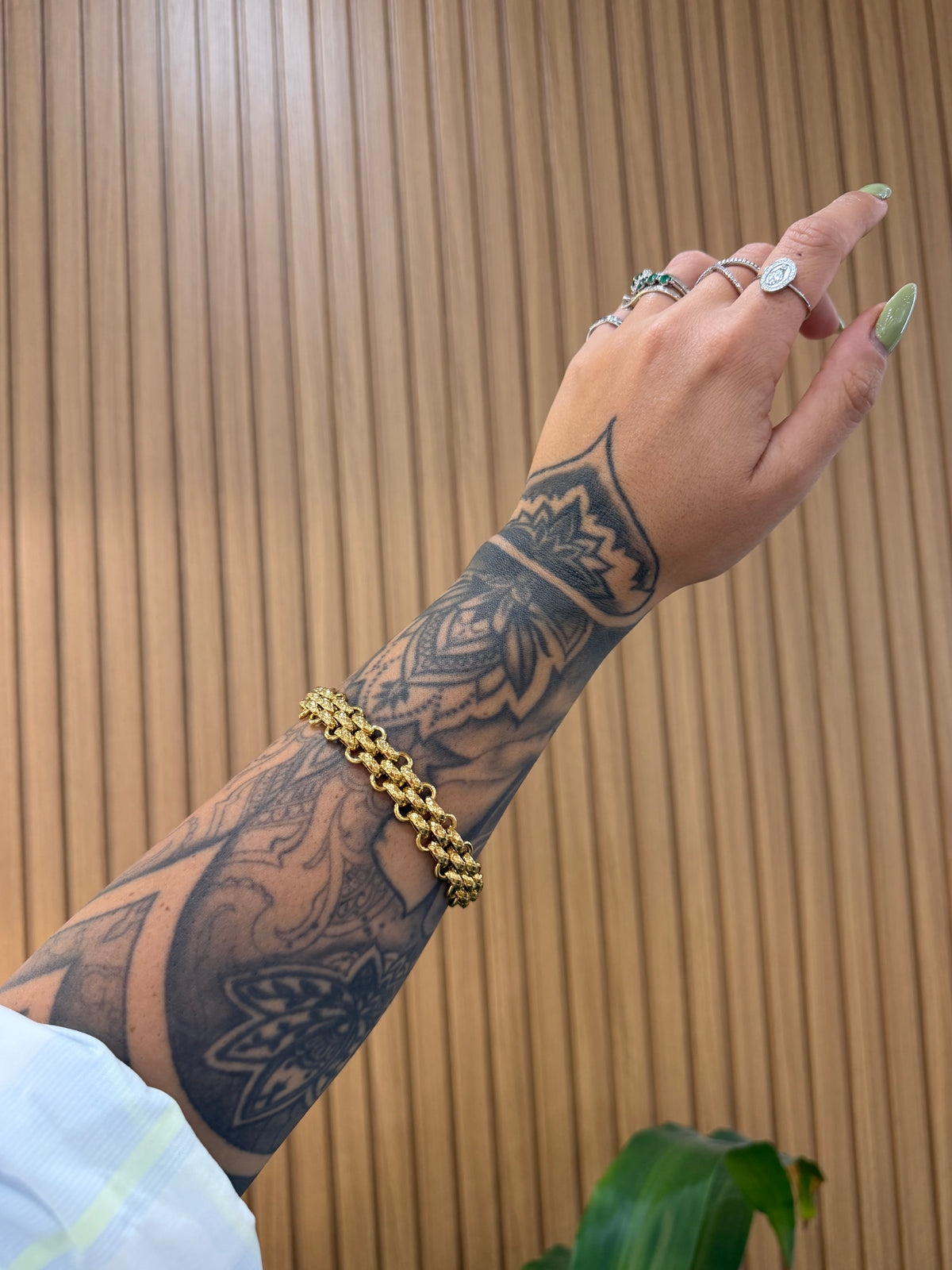 BRACCIALE ELETTRA ACCIAIO CON DORATURA