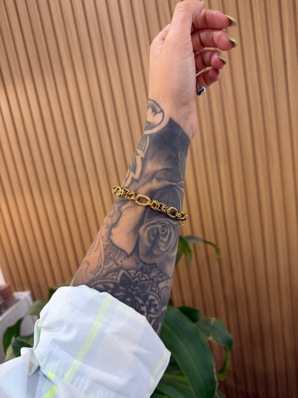 BRACCIALE MIREA ACCIAIO CON DORATURA