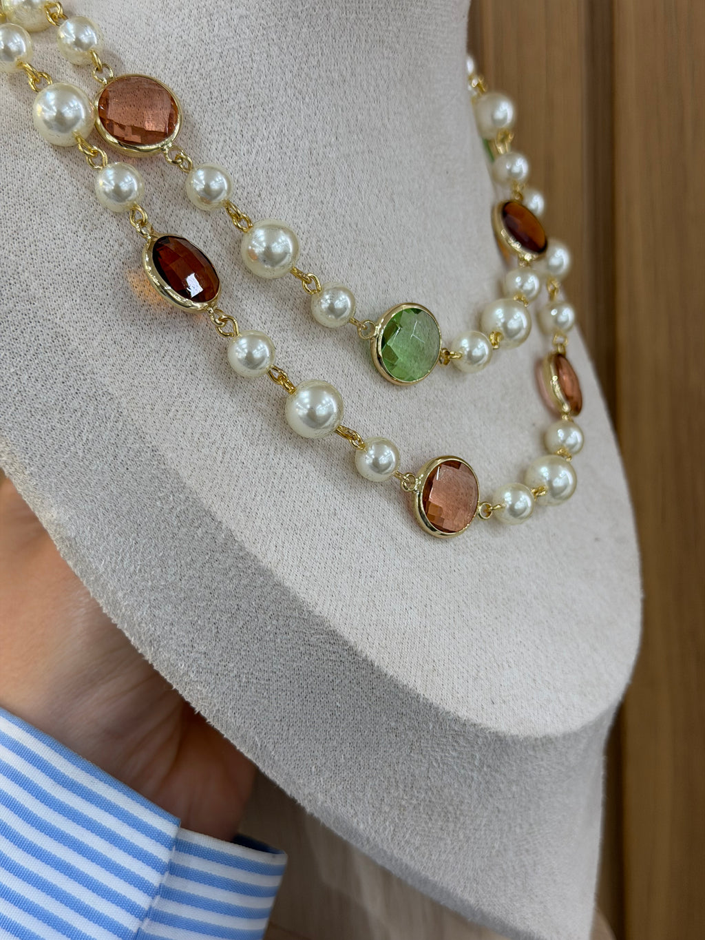 COLLANA AMO VENEZIA CON PERLE E CRISTALLI
