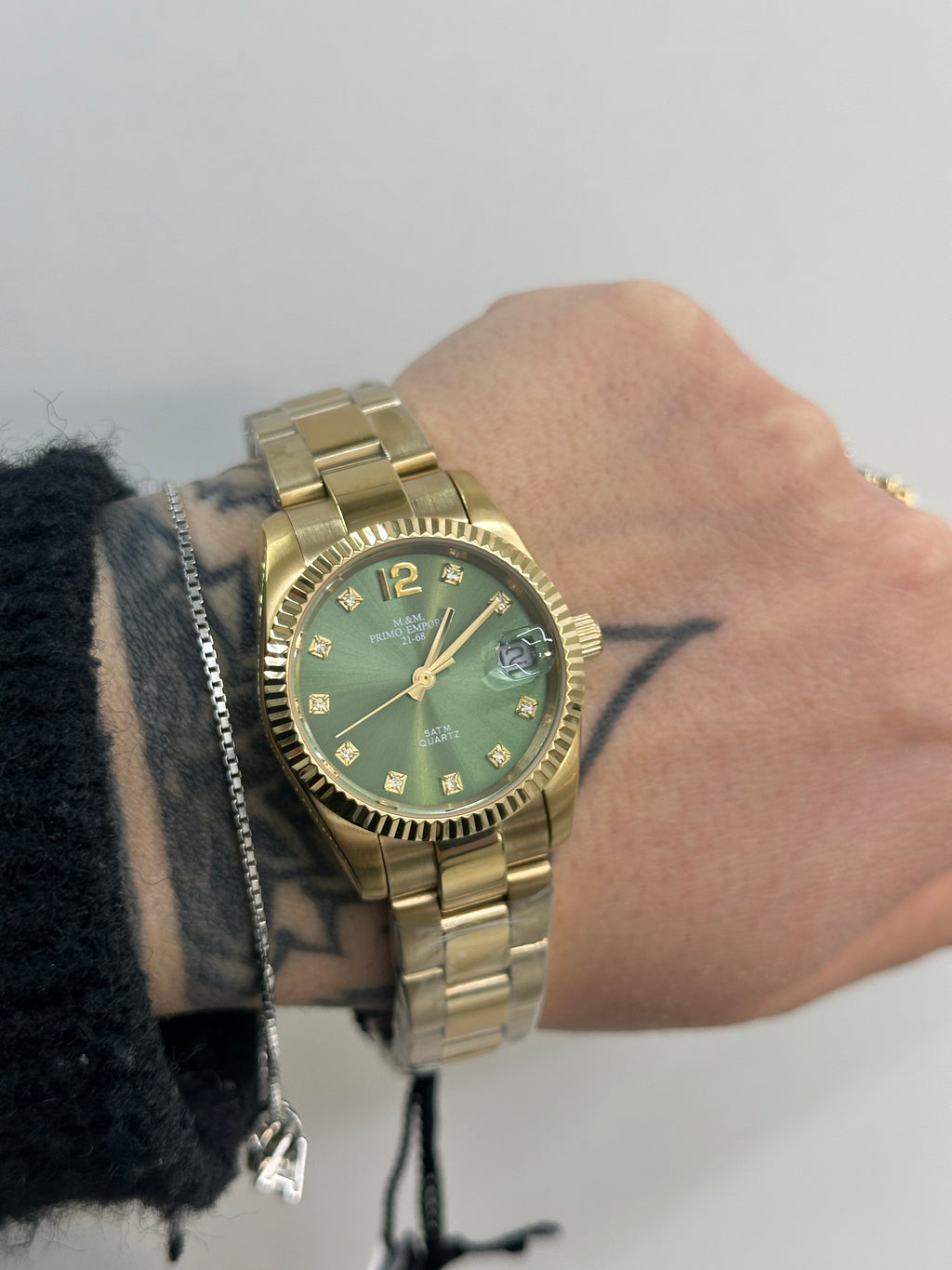 OROLOGIO PRIMO EMPORIO GOLD QUADRANTE VERDE