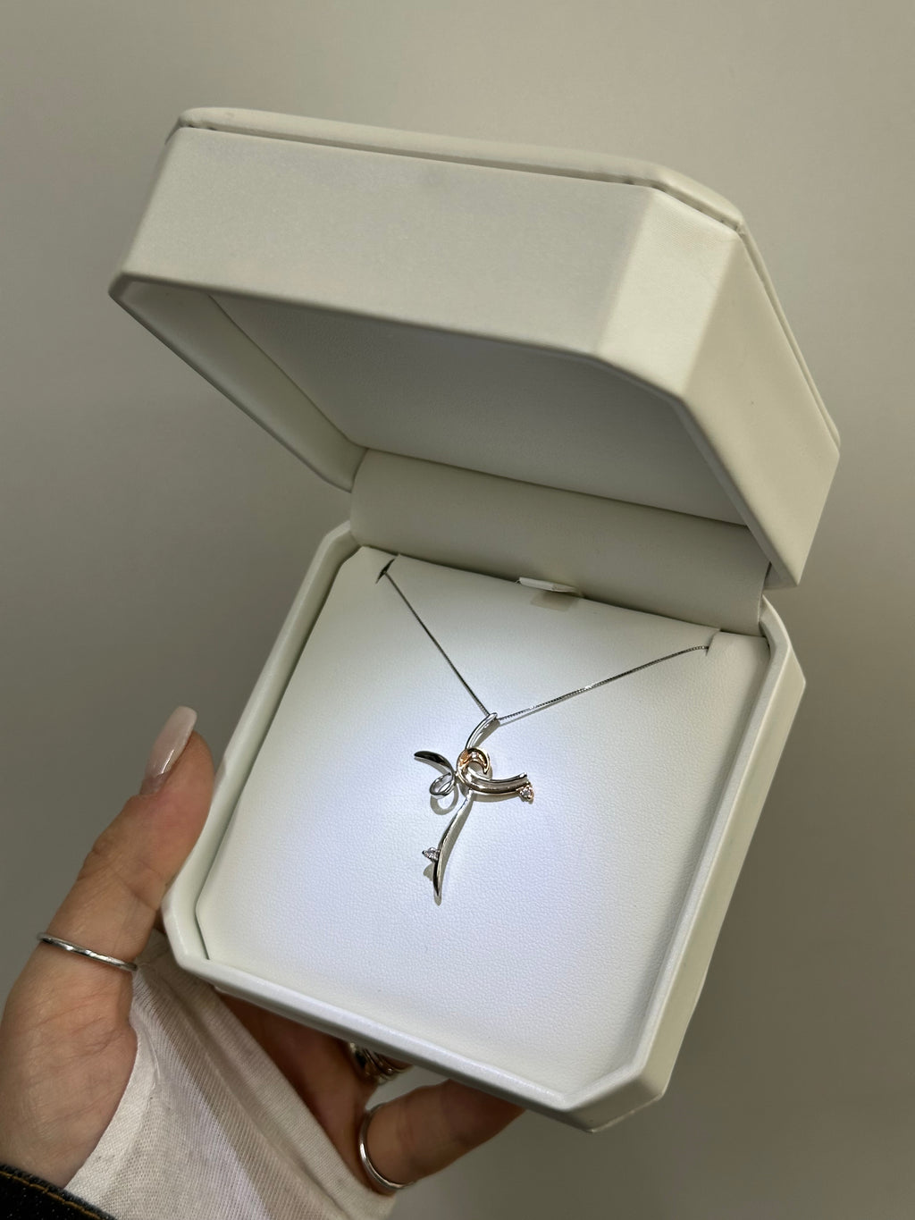 COLLANA CROCE ORO 18KT CON DIAMANTI