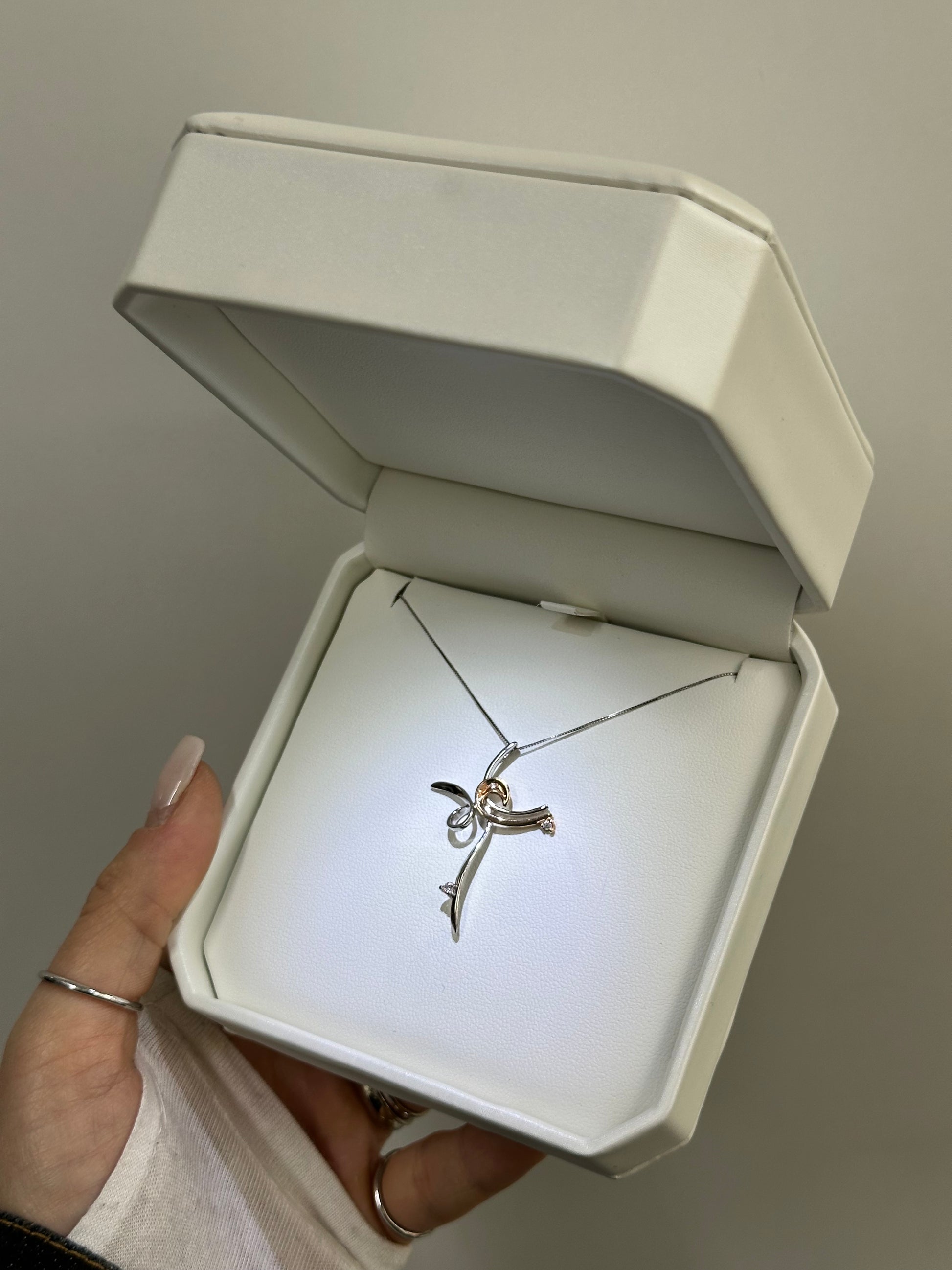 COLLANA CROCE ORO 18KT CON DIAMANTI