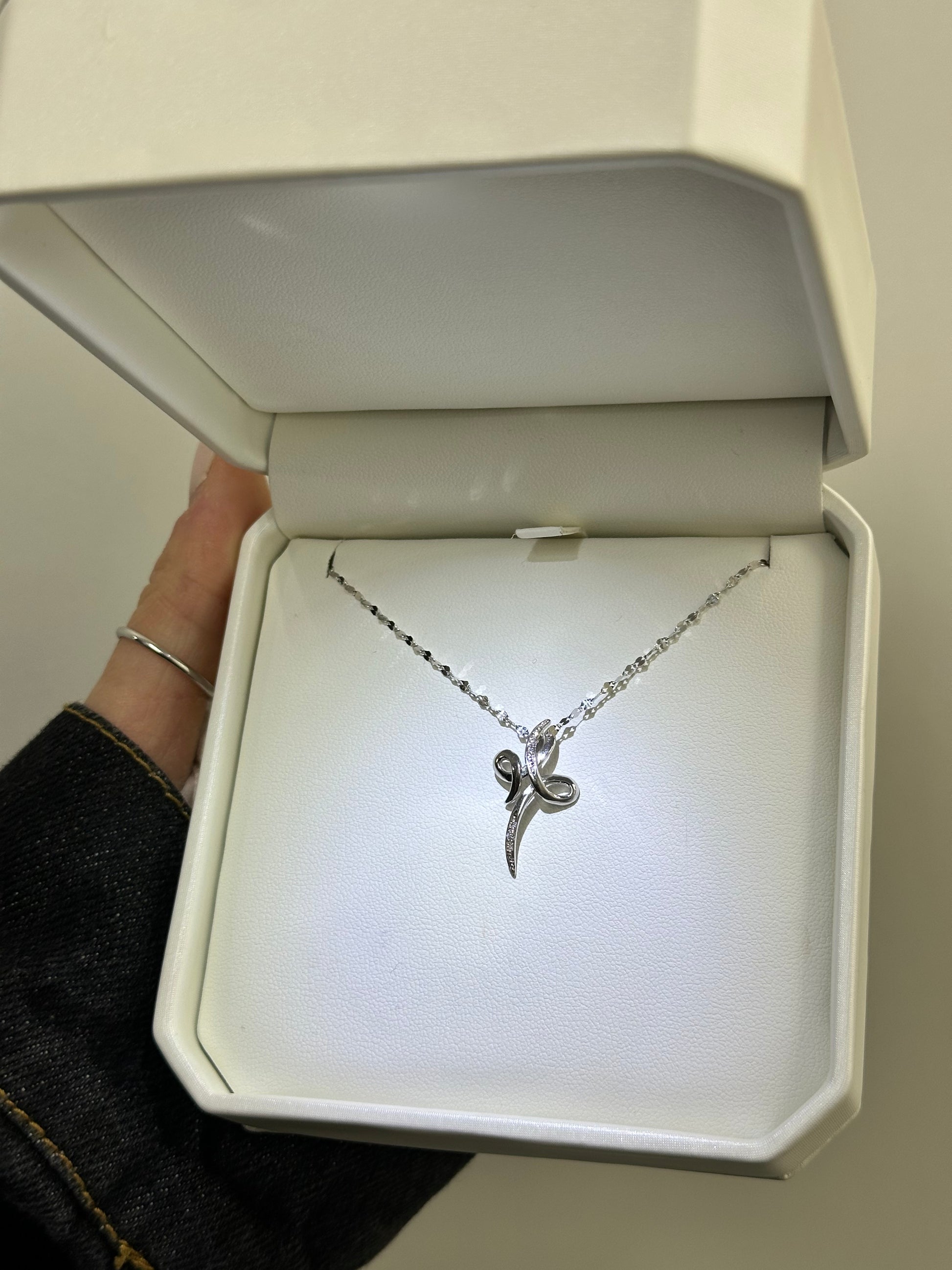 COLLANA CROCE ORO 18KT CON DIAMANTI