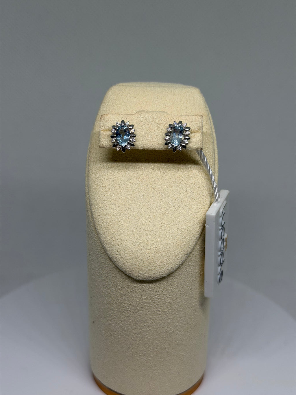 ORECCHINI ORO DIAMANTI E ACQUAMARINA