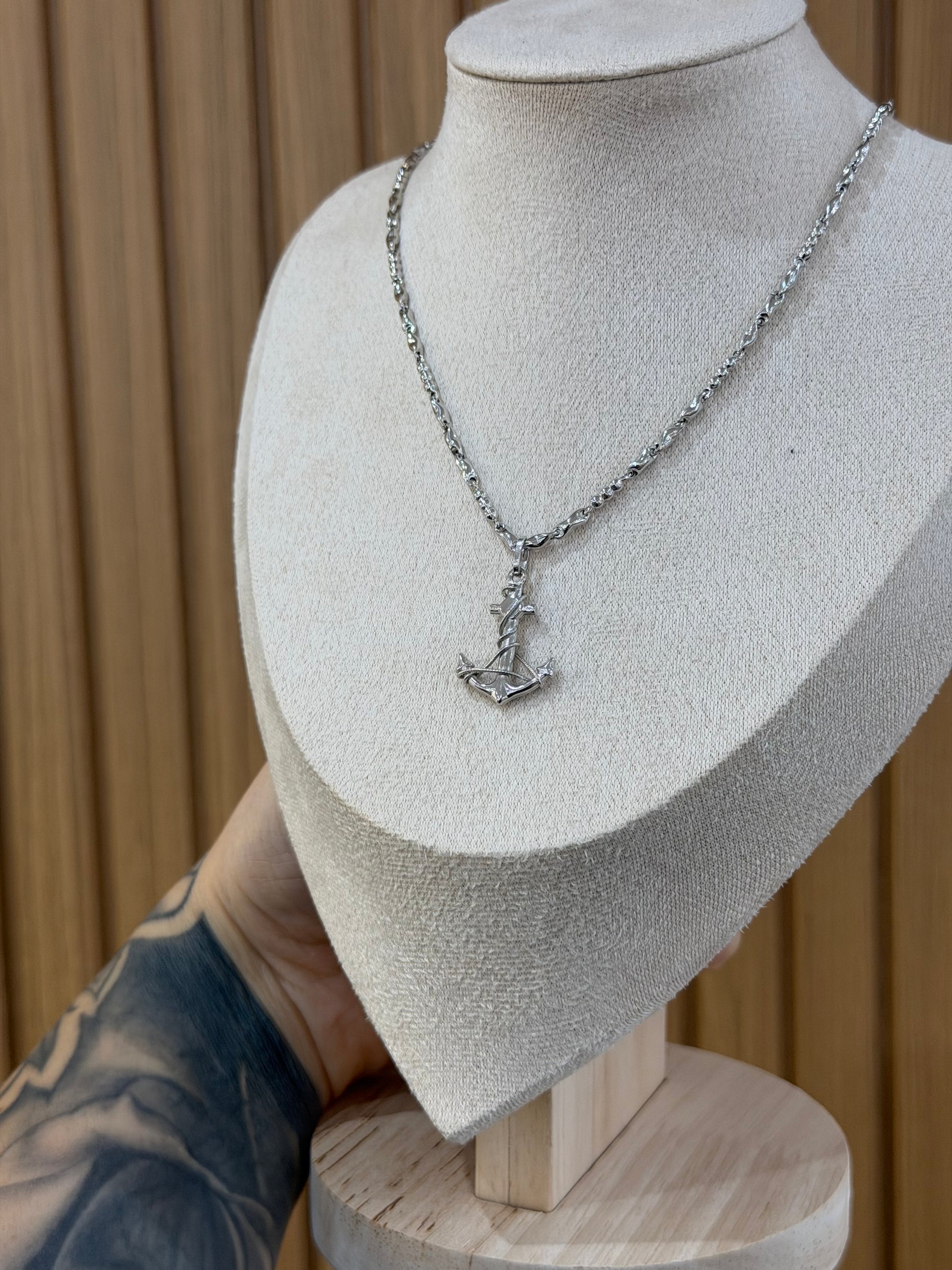 COLLANA ORO 18KT CON ANCORA