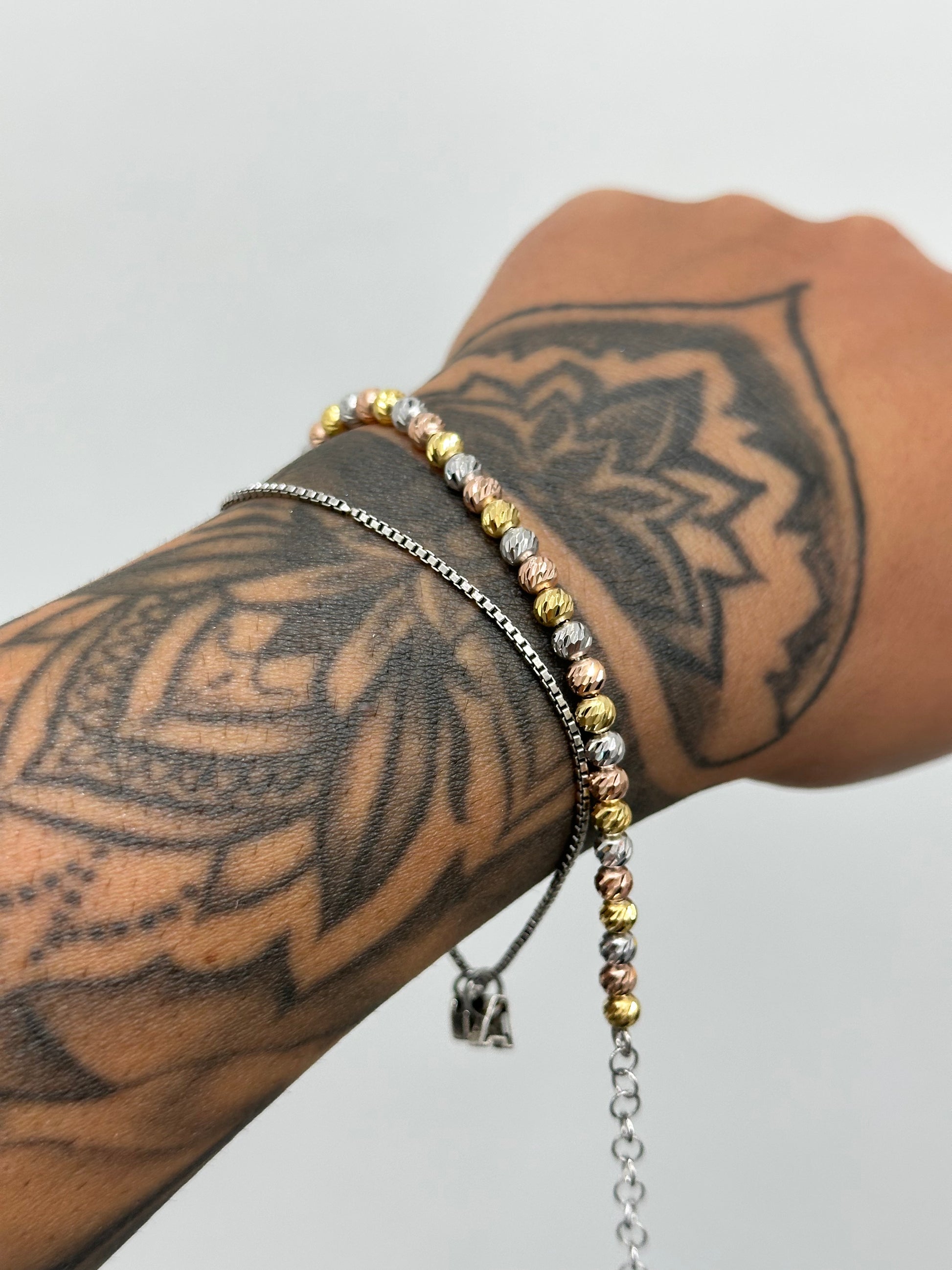 BRACCIALE MILLE LUCI 3 COLORI MEDIUM ARGENTO 925