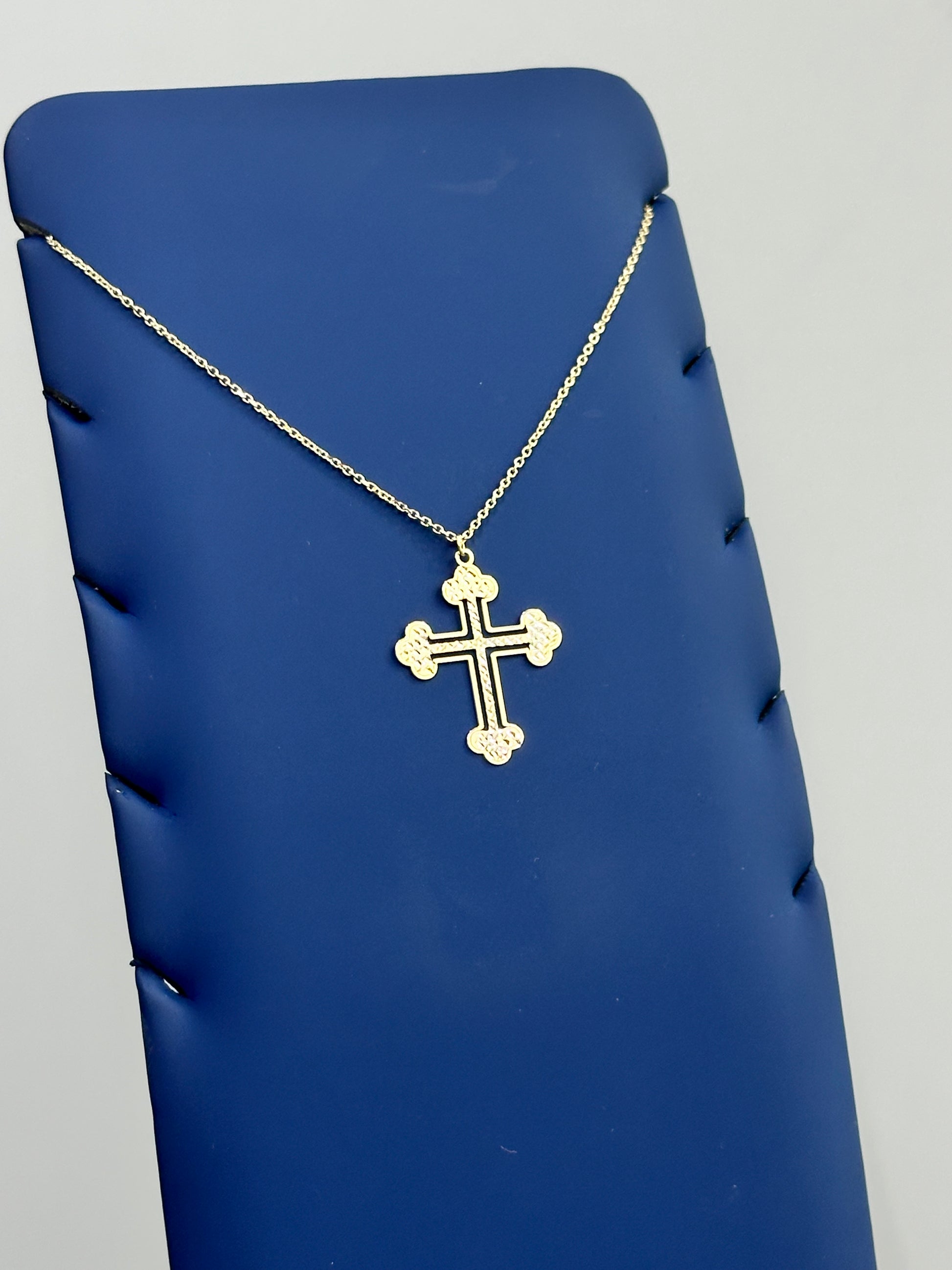 COLLANA CON CROCE ORO 9 CARATI