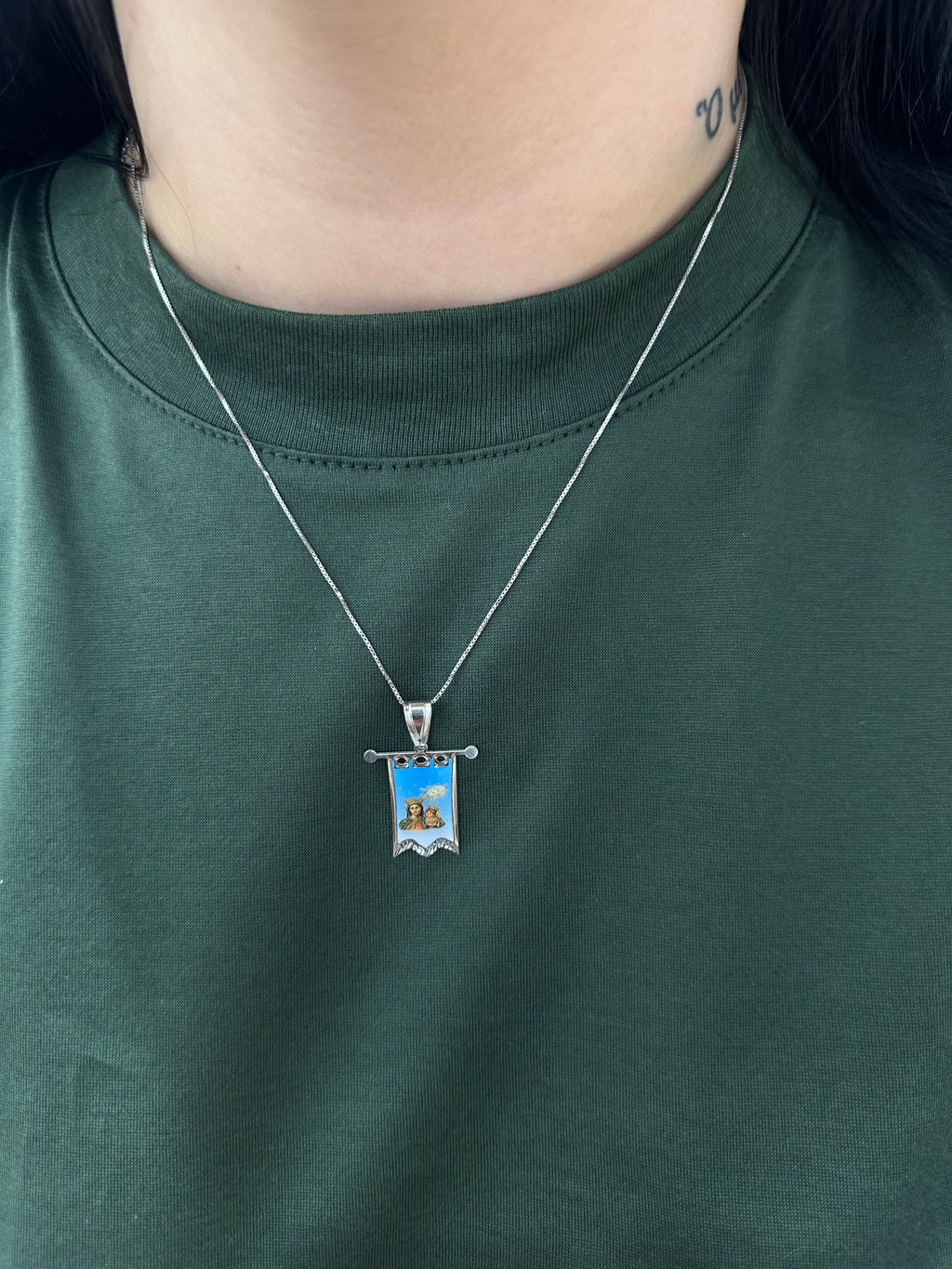 COLLANA MADONNA DELL'ARCO ARGENTO 925