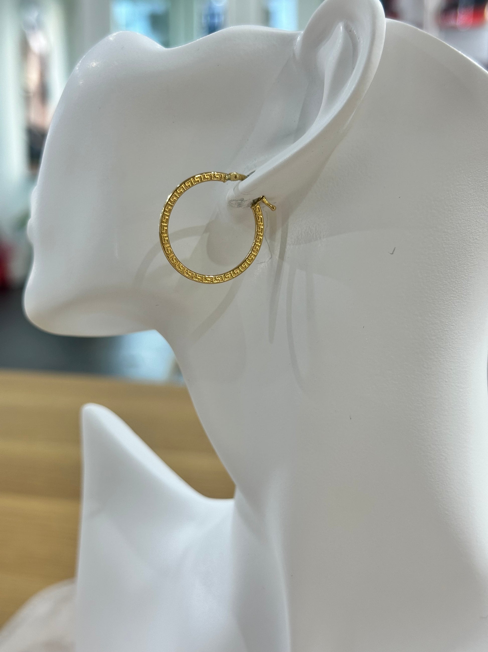 CERCHI IN ORO 18KT CON GRECA