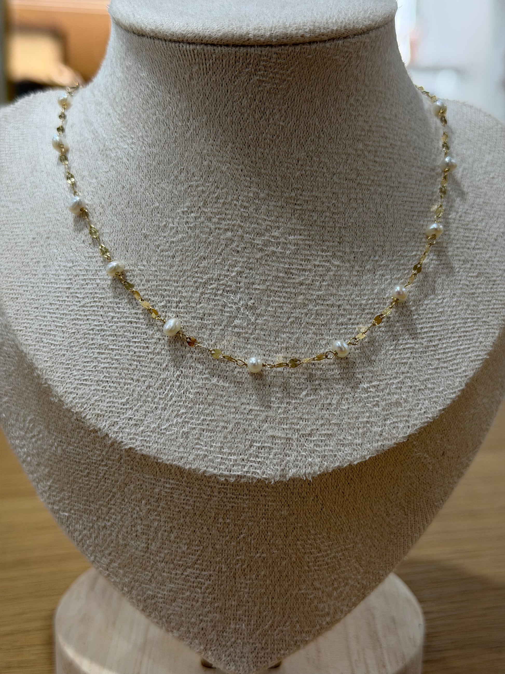 COLLANA ORO 18KT CON MICROPERLINE