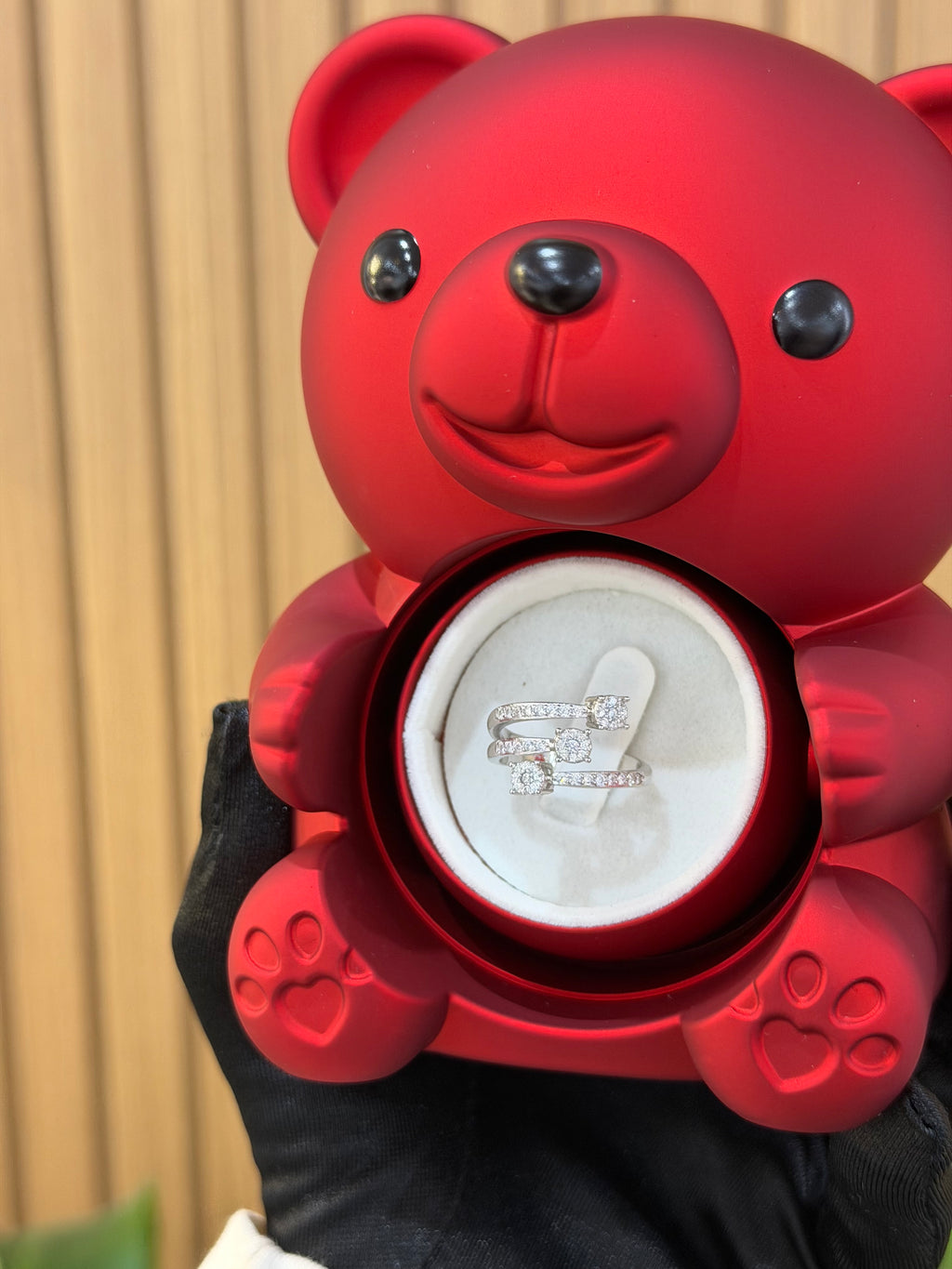 BOX MINI TEDDY CON ANELLO TRILOGY VAIANA ARGENTO 925