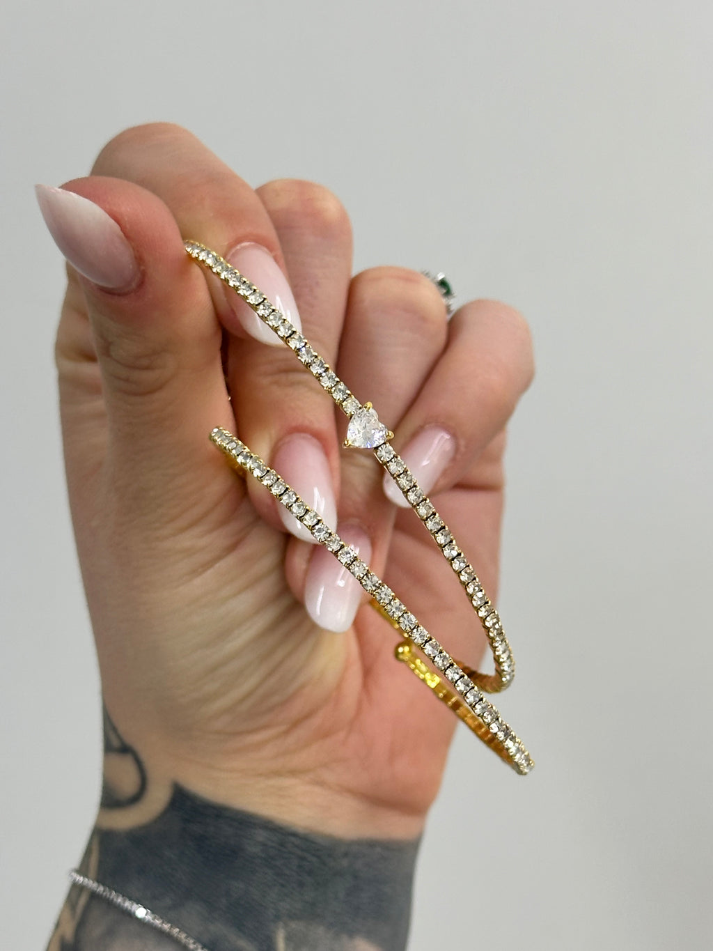 BRACCIALE TENNIS DOPPIO GIRO CUORE