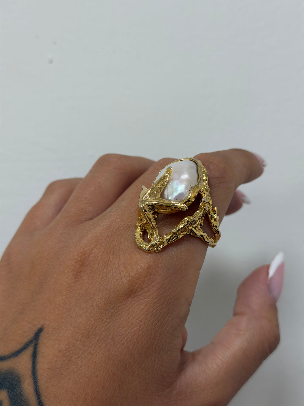 ANELLO FEDELE STELLA CON PERLA