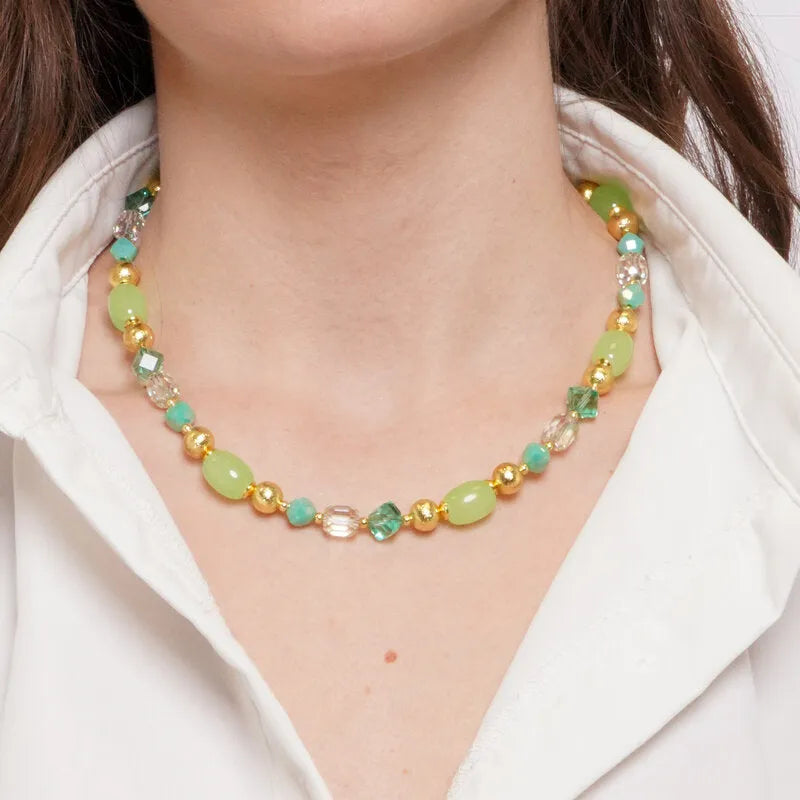 COLLANA AMO VENEZIA CRISTALLI VERDI