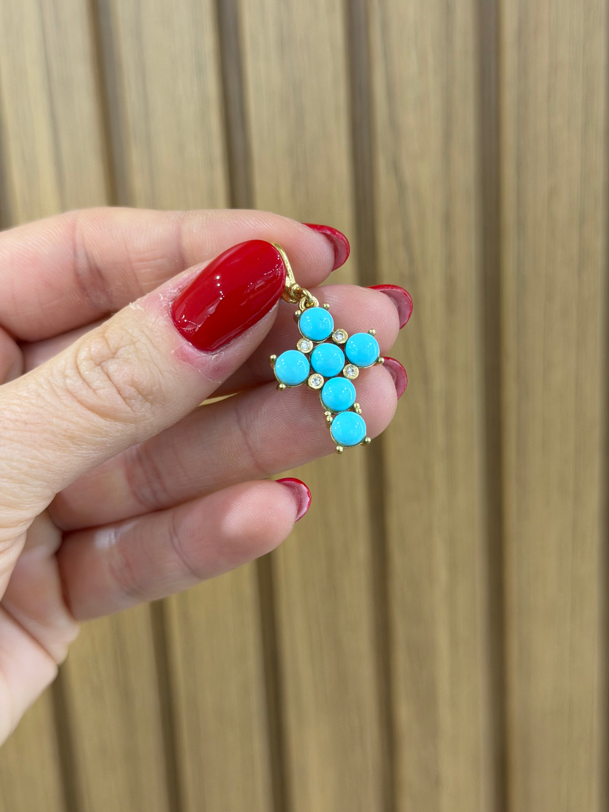 CIONDOLO FEDELE CROCE ARGENTO 925 CON DORATURA