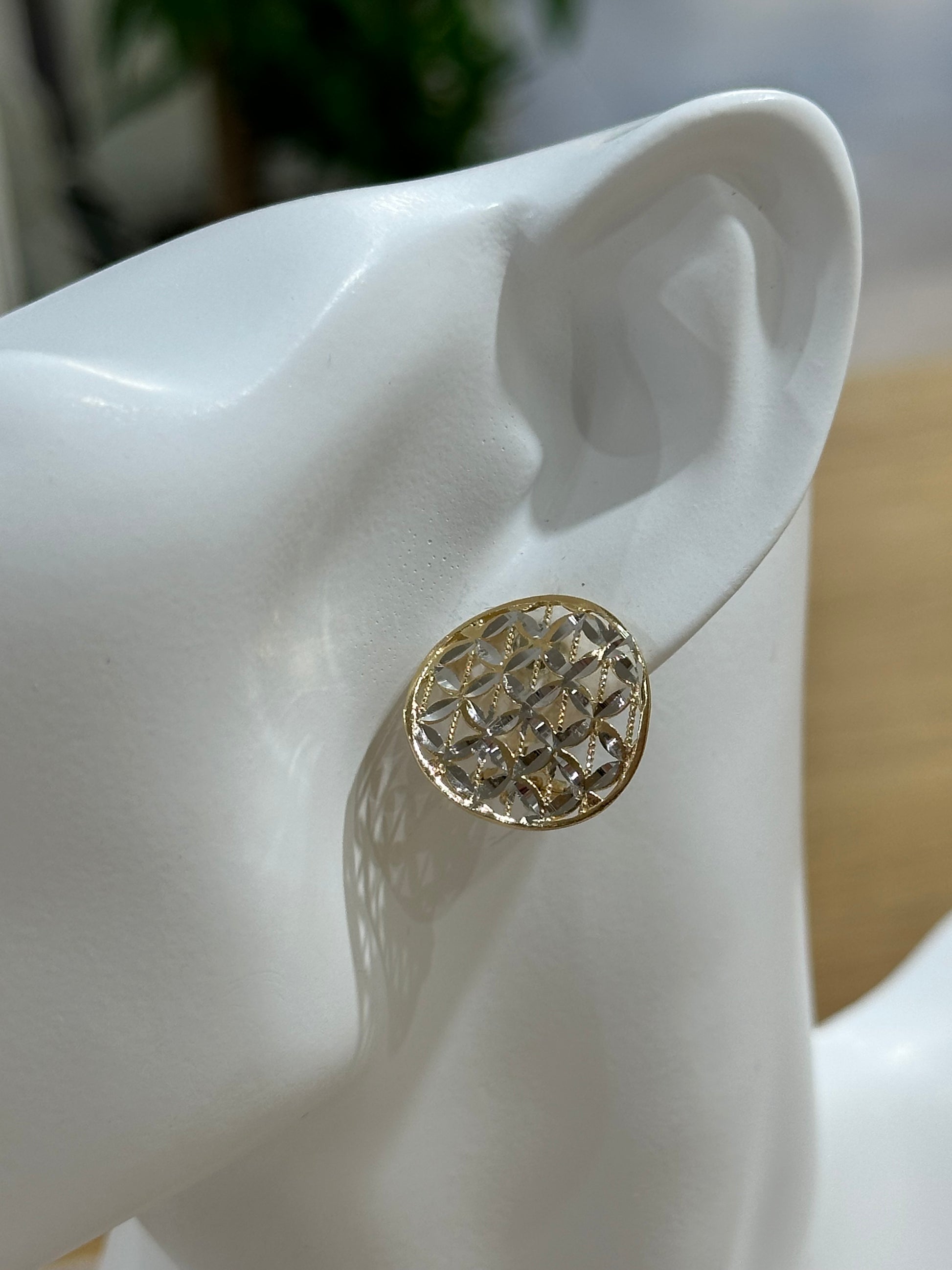 ORECCHINI IN ORO 18KT MONACHELLA BICOLORE