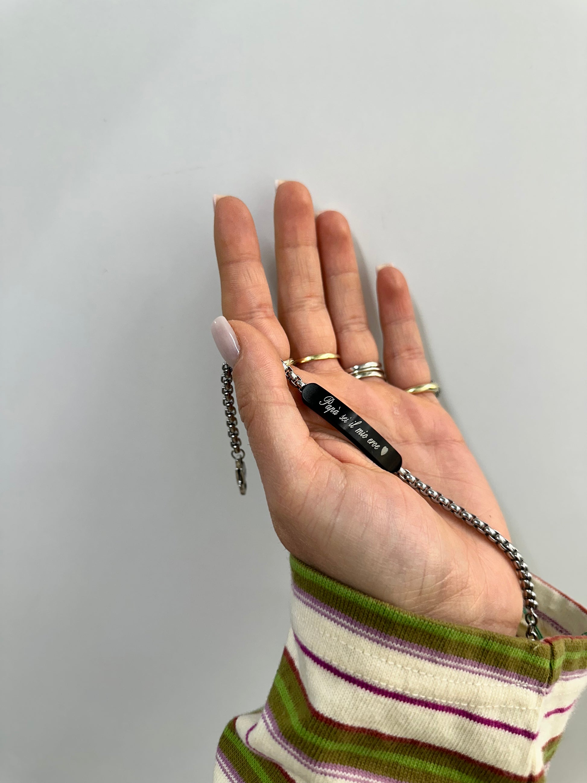 BRACCIALE PAPÀ SEI IL MIO EROE