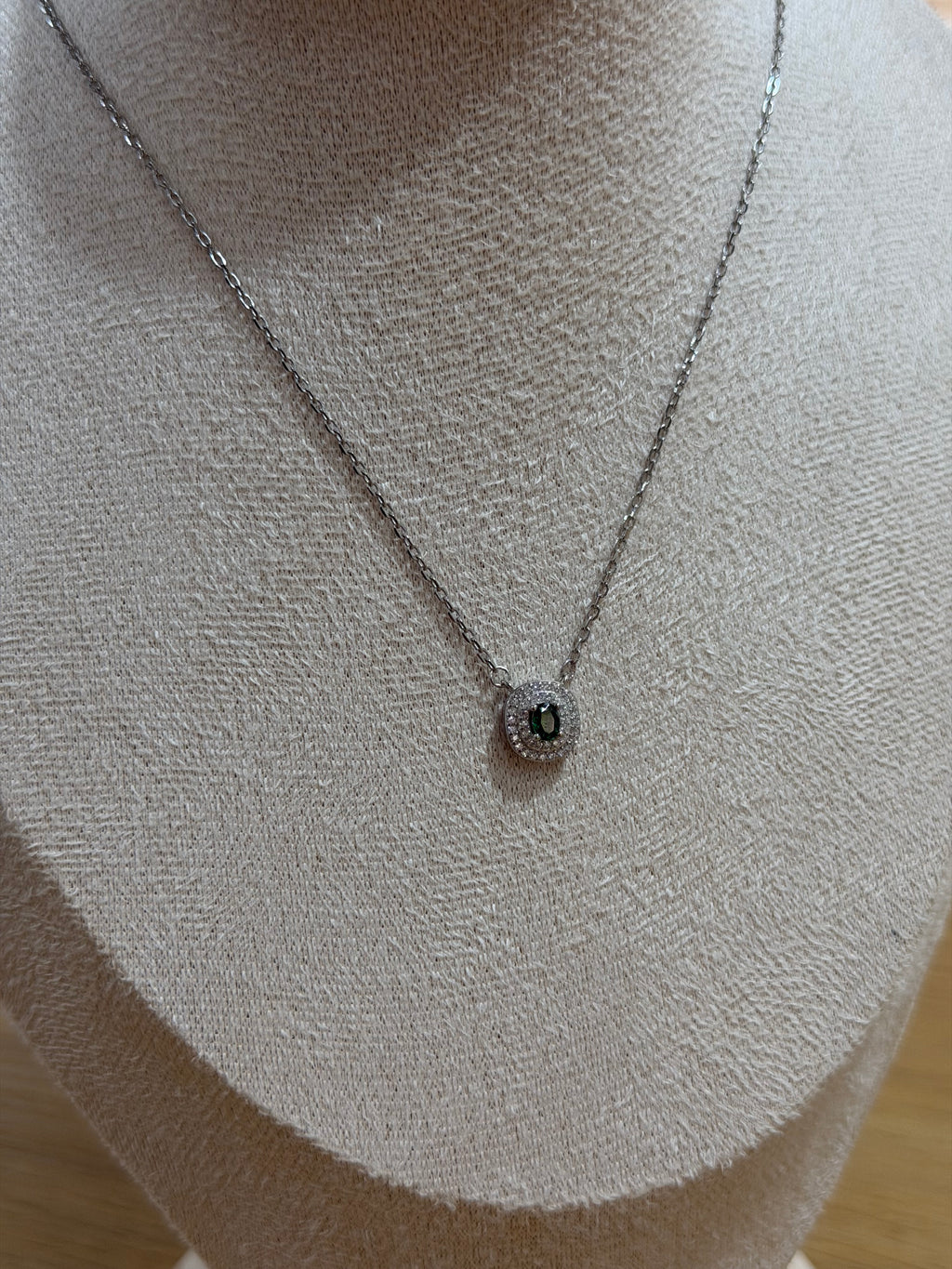 COLLANA PUNTO LUCE MEIRA GREEN ARGENTO 925