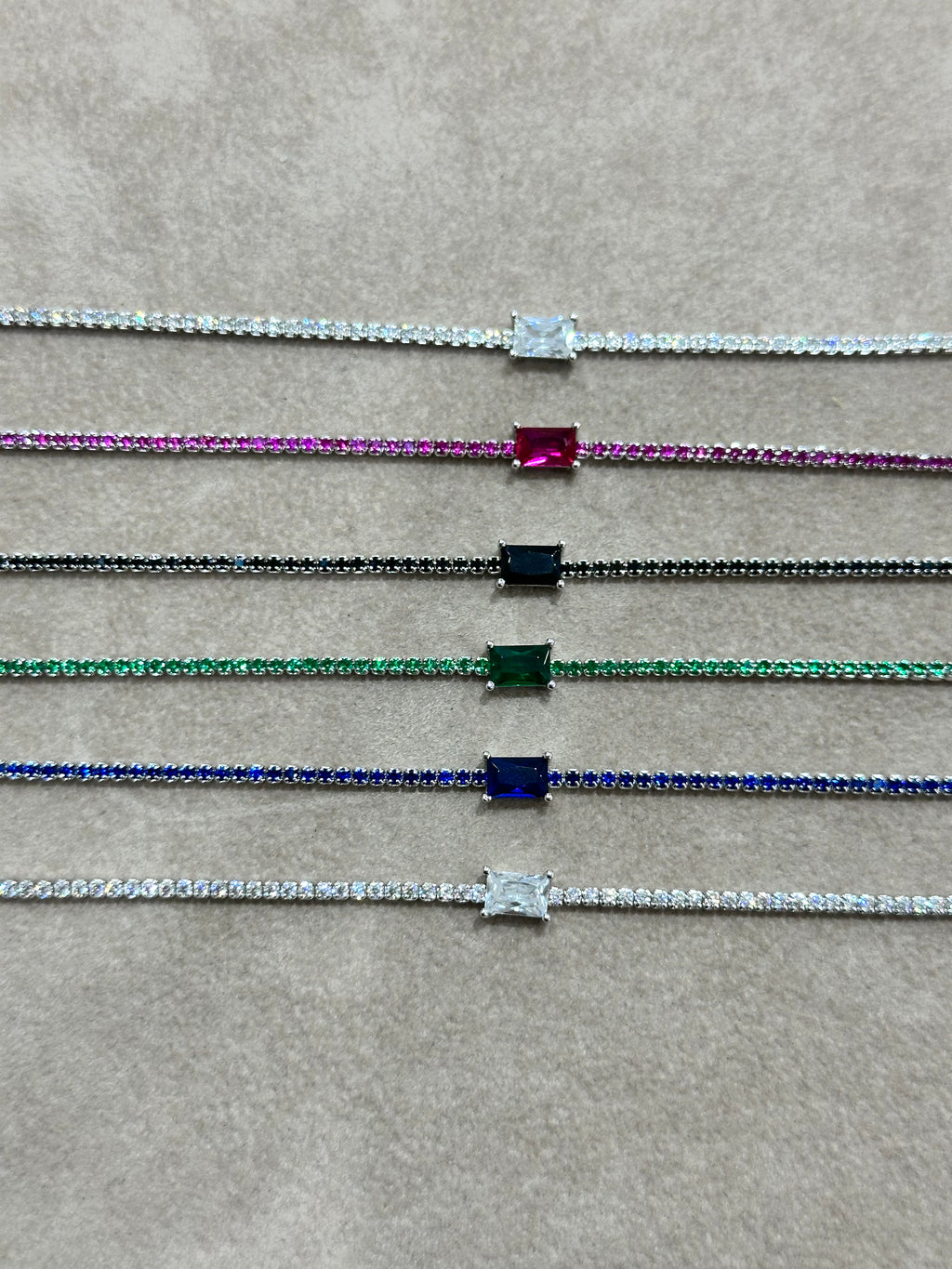 BRACCIALE TENNIS SQUARE ARGENTO