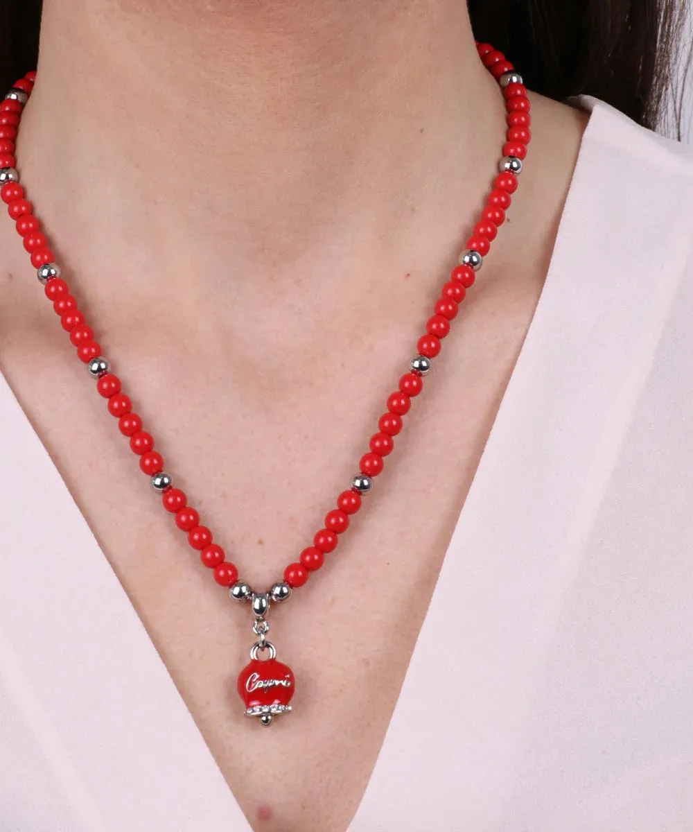 COLLANA AMO CAPRI PERLINE ROSSE