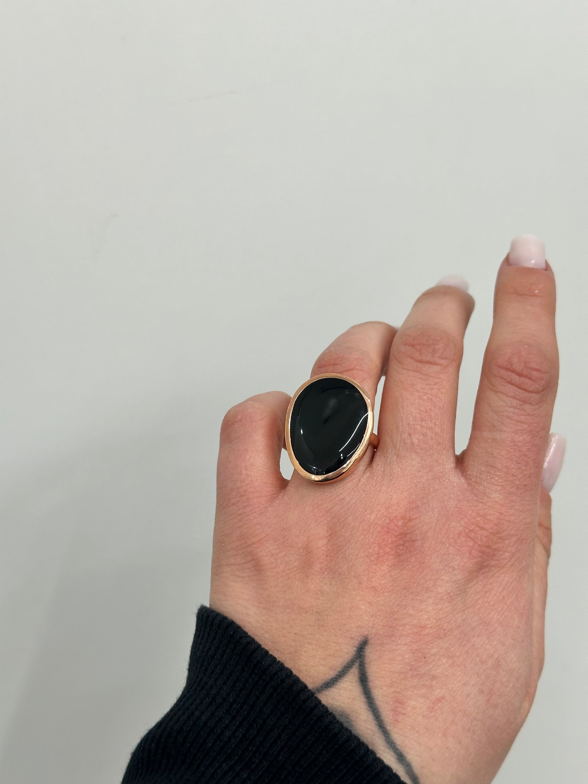 ANELLO OVALE SMALTATO