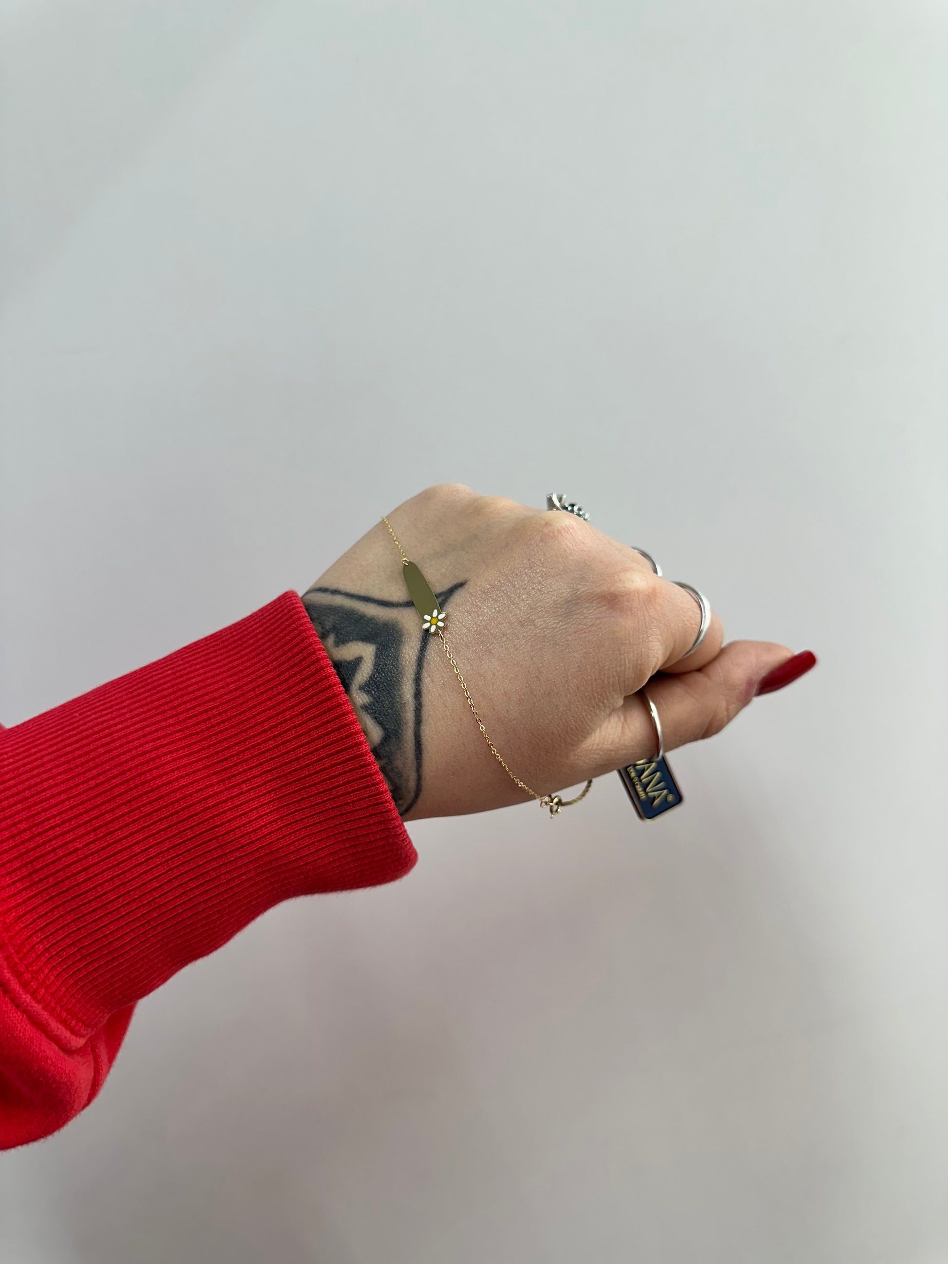 BRACCIALE BATTESIMALE CON MARGHERITA 9KT