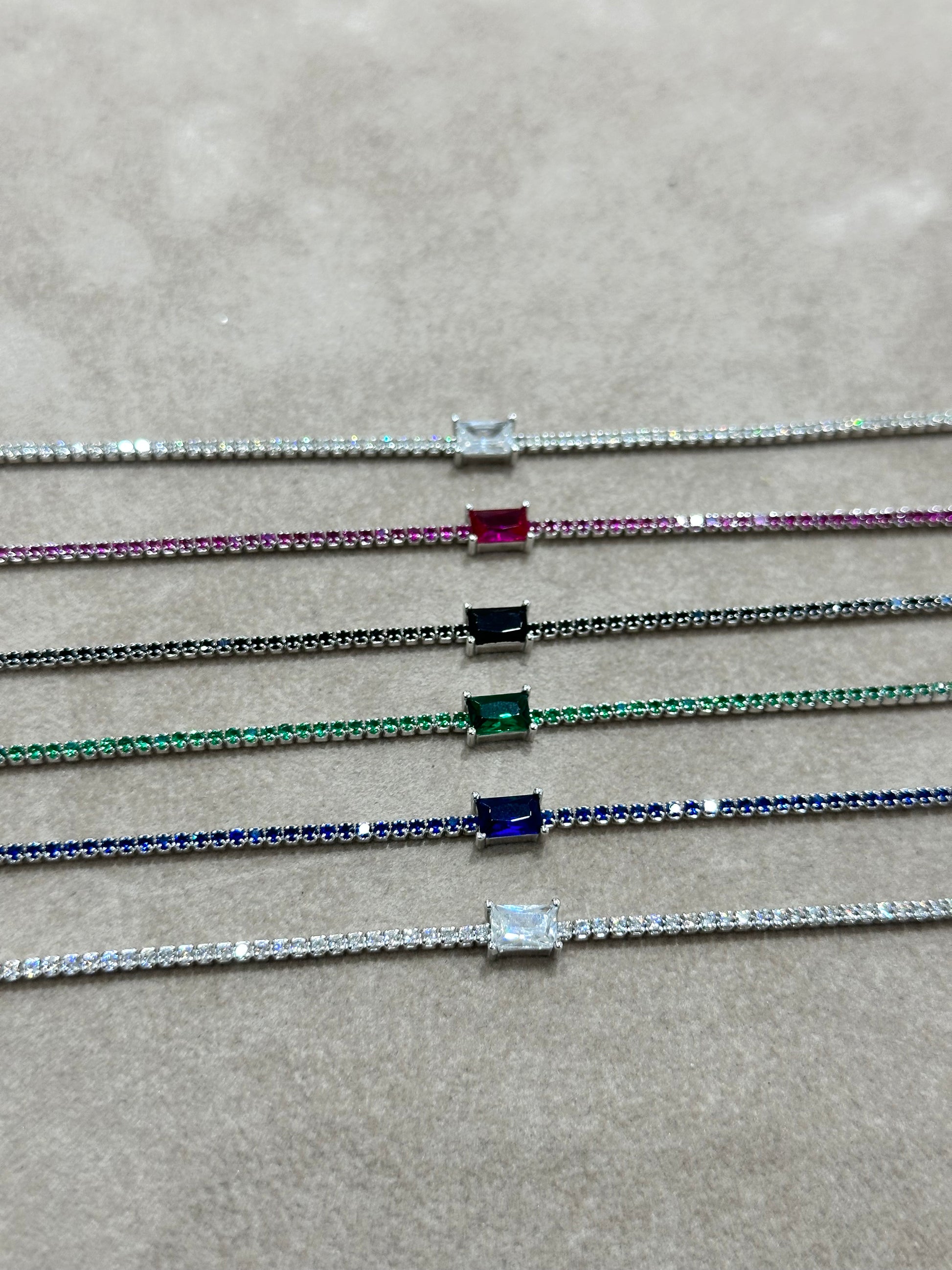 BRACCIALE TENNIS SQUARE ARGENTO