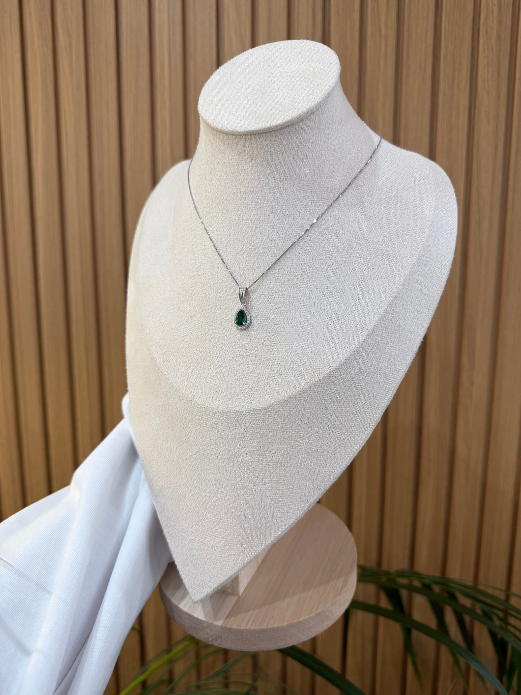 COLLANA DIANA ARGENTO 925 ZIRCONI VERDI