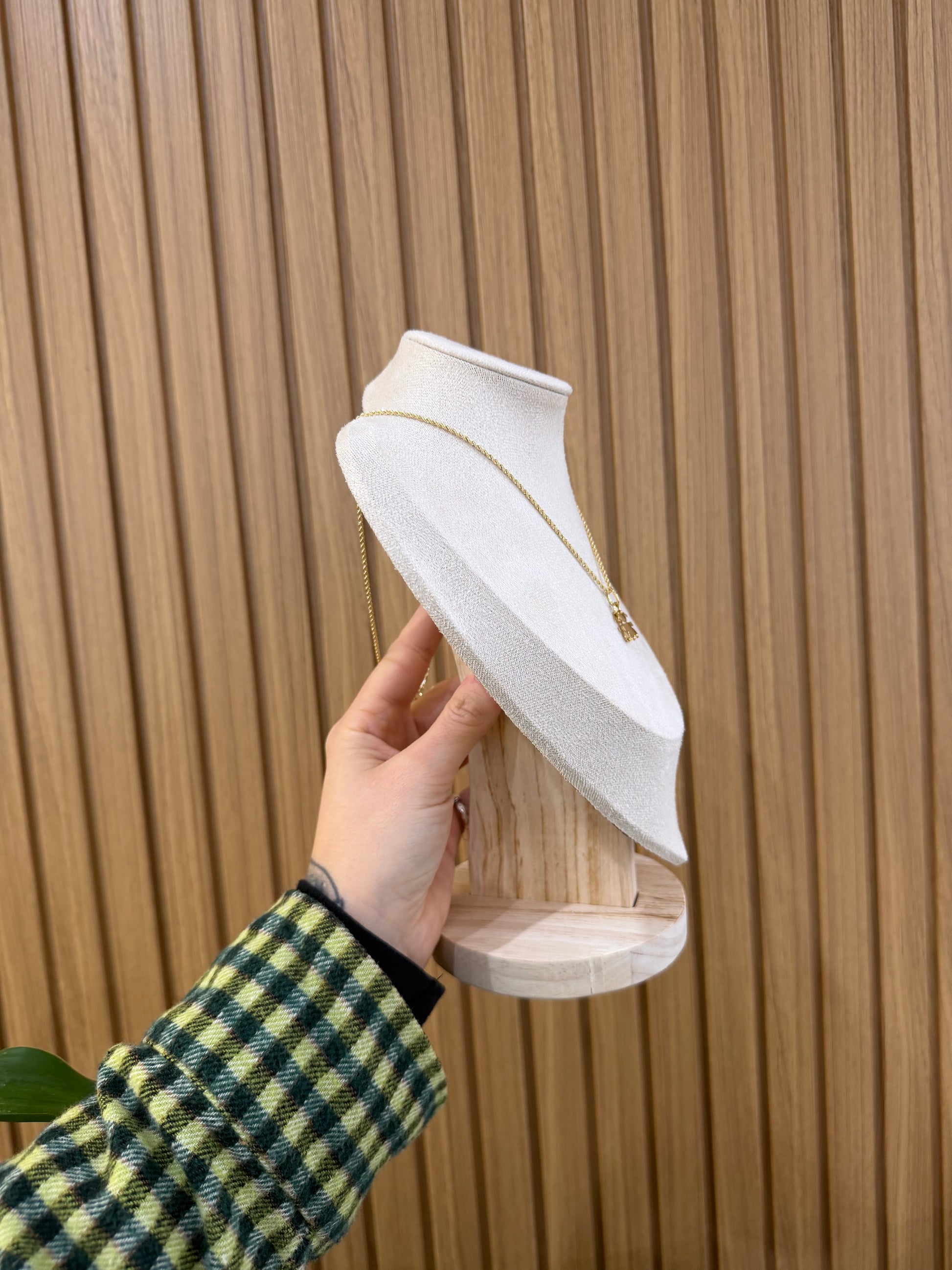 COLLANA ORO 18KT LASER CON BIMBA