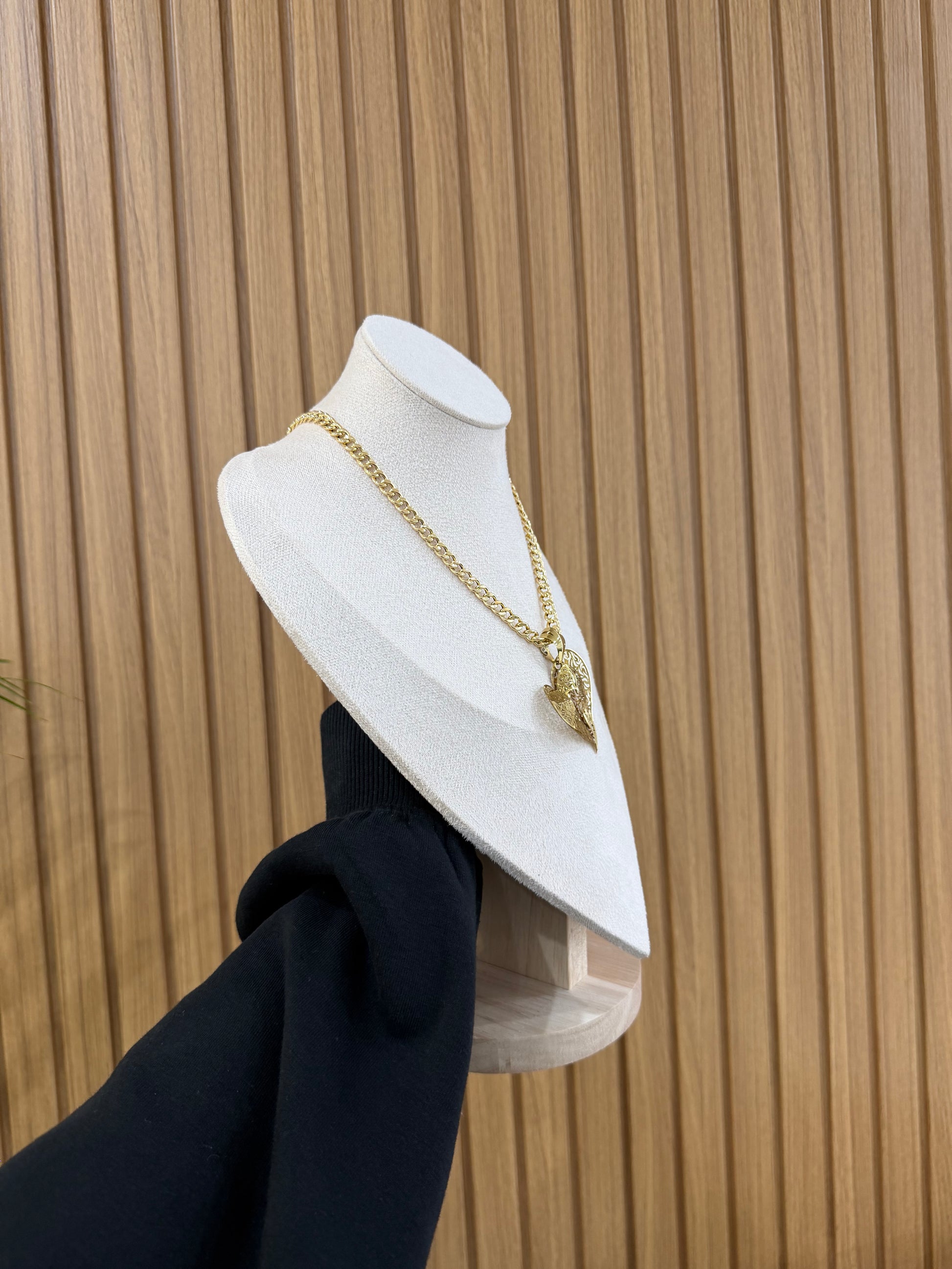 COLLANA GRUMETTA CON CUORE ORO 18KT