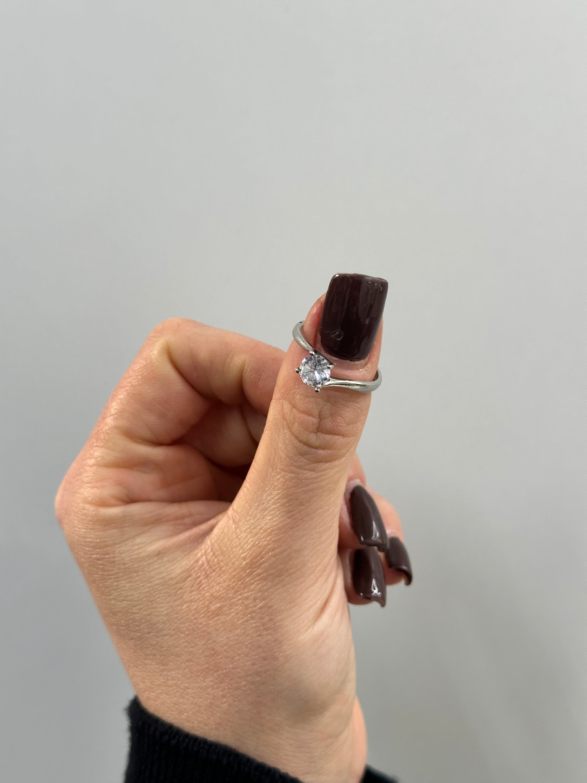 ANELLO SOLITARIO ARGENTO 925