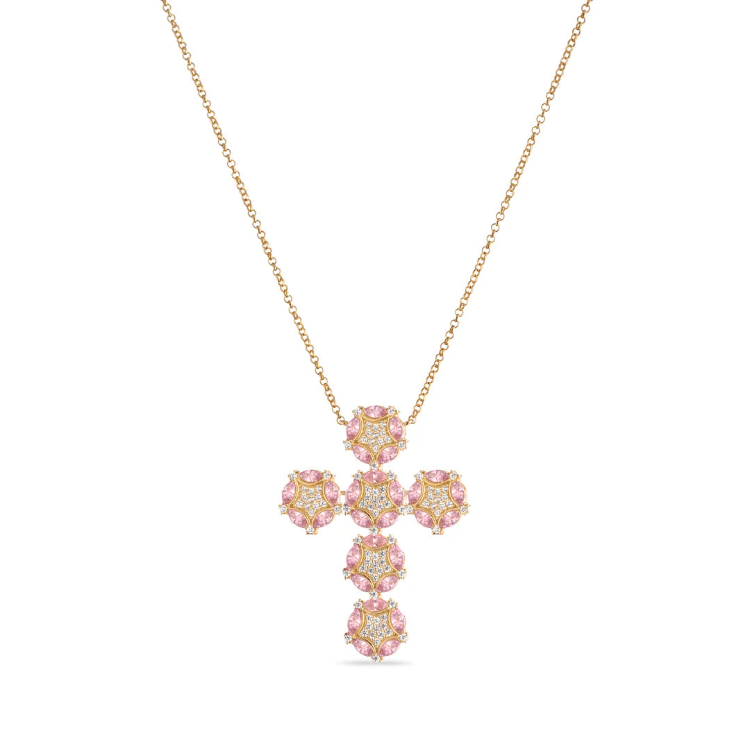 COLLANA CROCE MARQUISE ROSA LAURA P