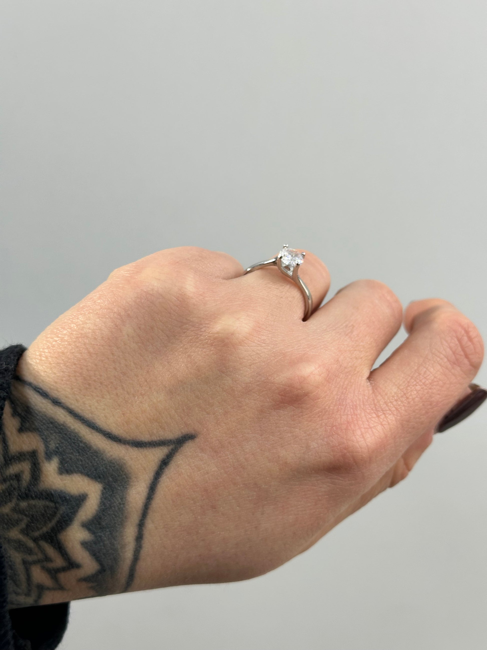 ANELLO SOLITARIO ARGENTO 925