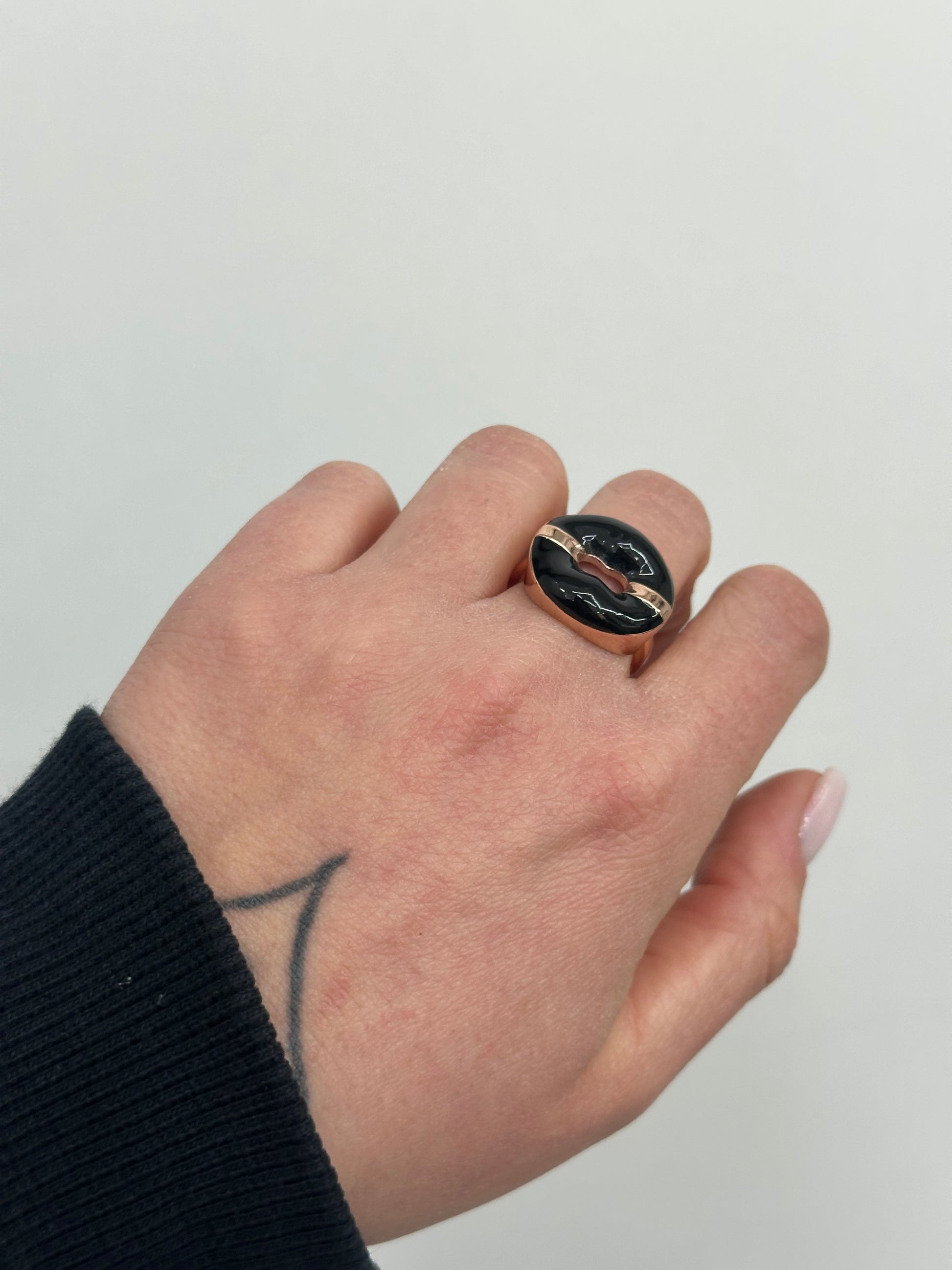 ANELLO SMALTATO BLACK