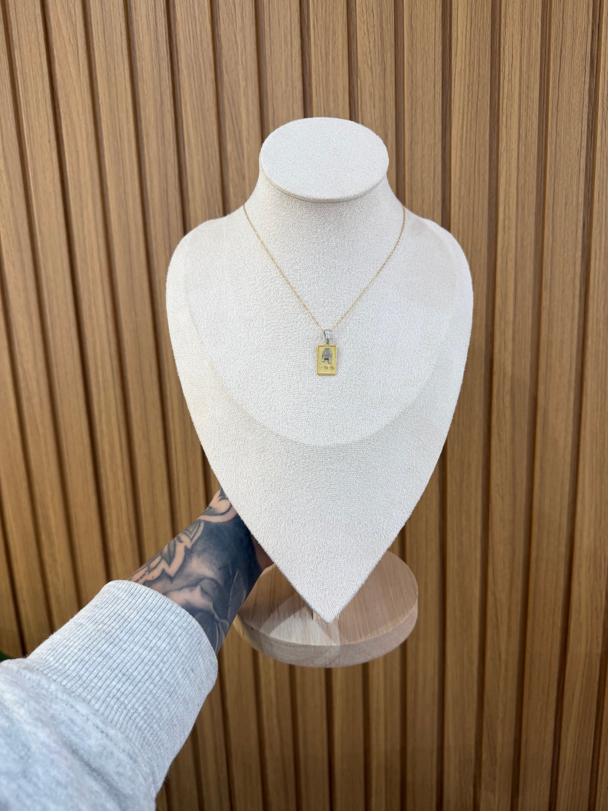 COLLANA MEDAGLIETTA SCARAMANTICA ARGENTO 925