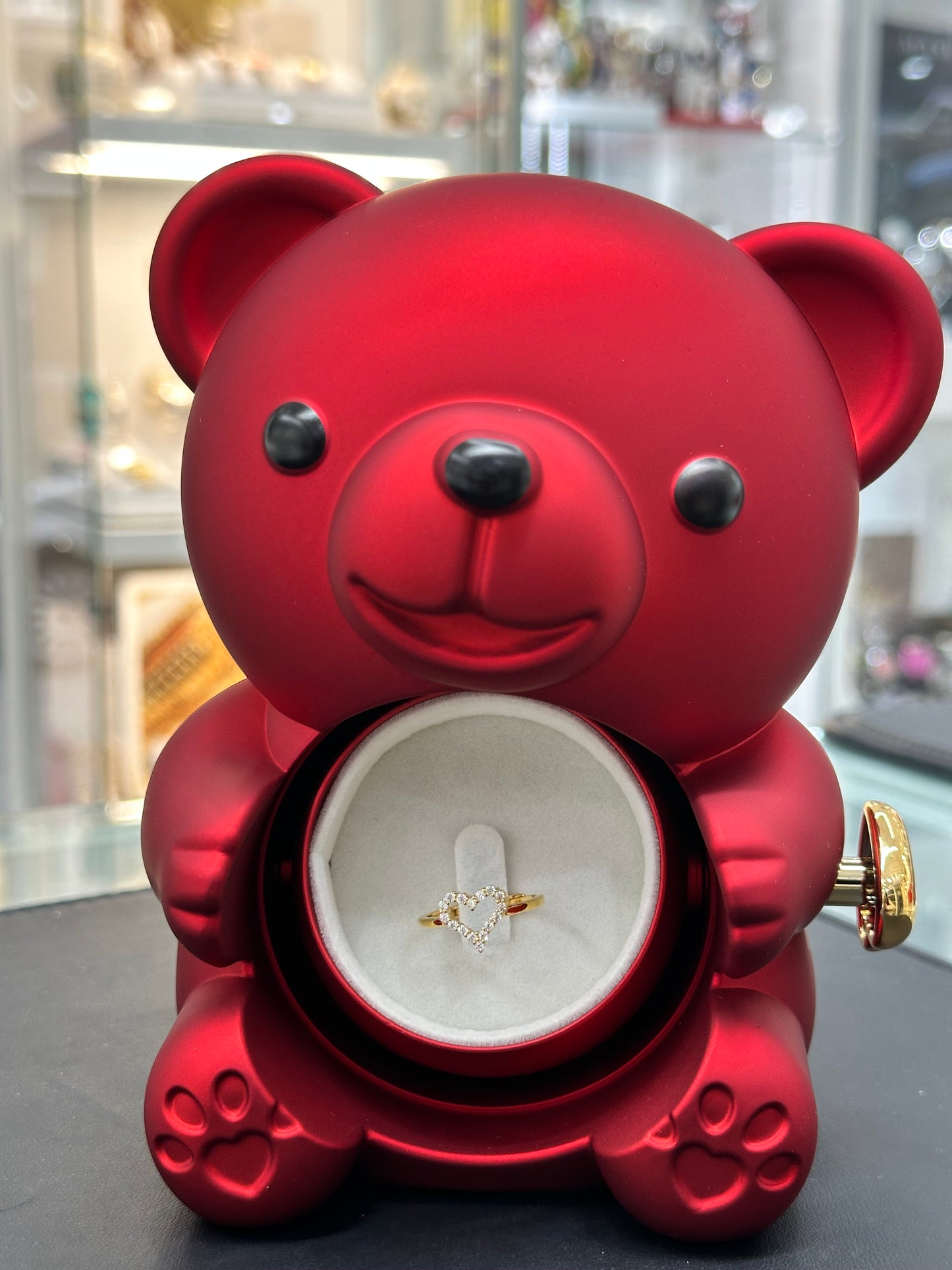 BOX TEDDY CON ANELLO CUORICINO ARGENTO 925