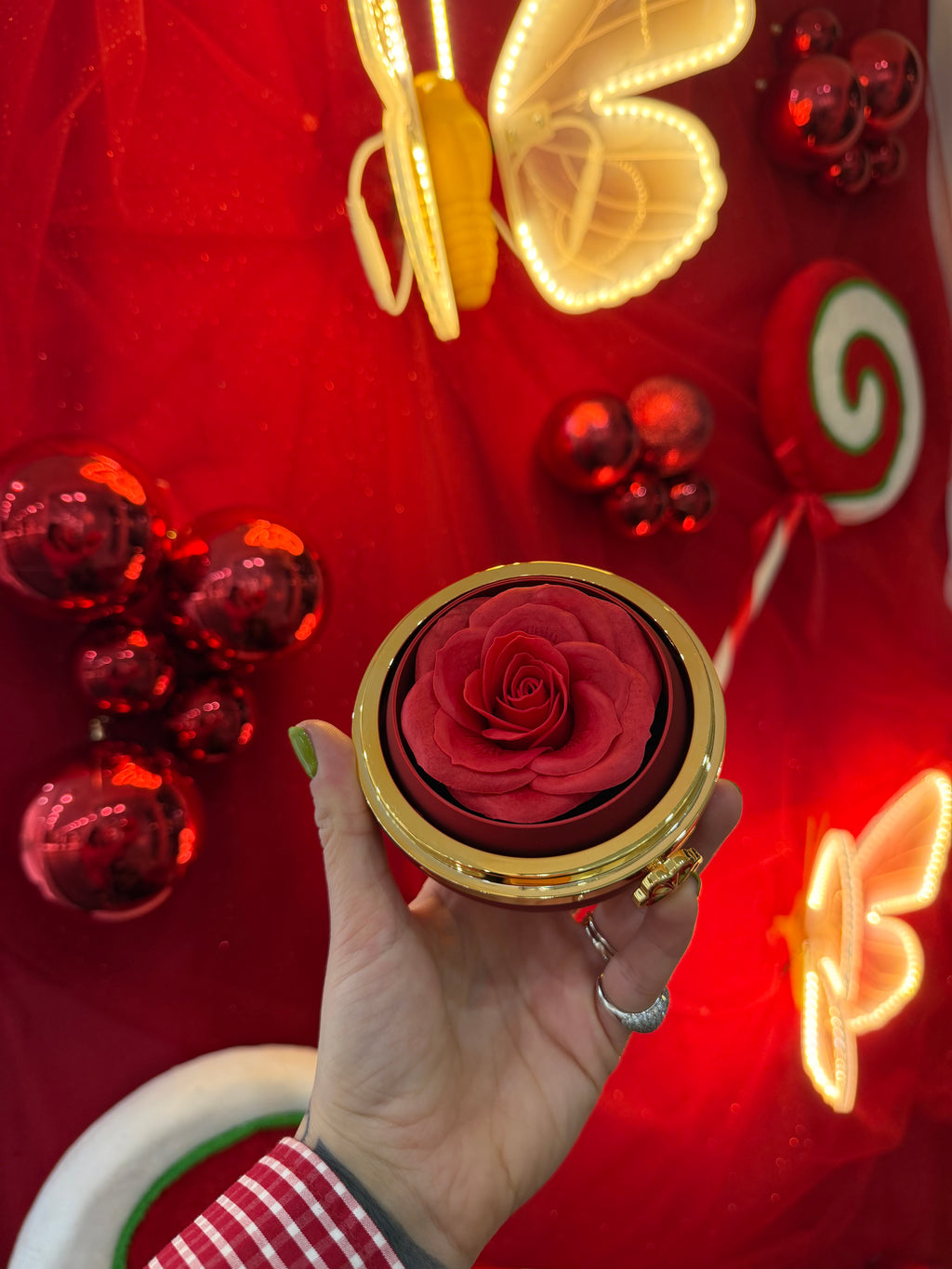 BOX PALLINA DI NATALE CON ANELLO BIG KATE ARGENTO 925