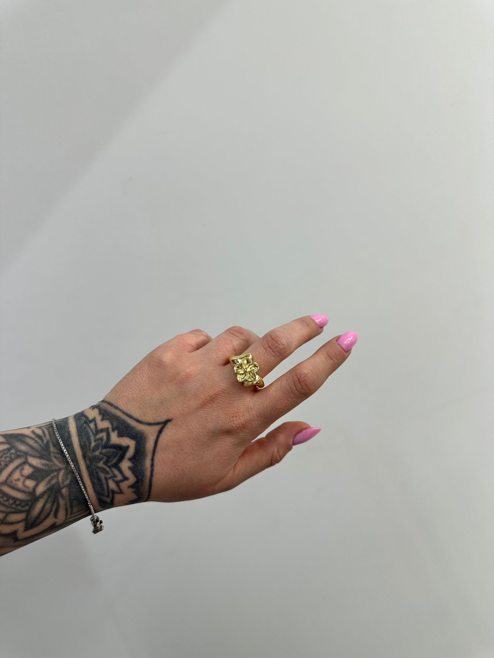 ANELLO FIORE ORO 18KT ELETTROFORMATO