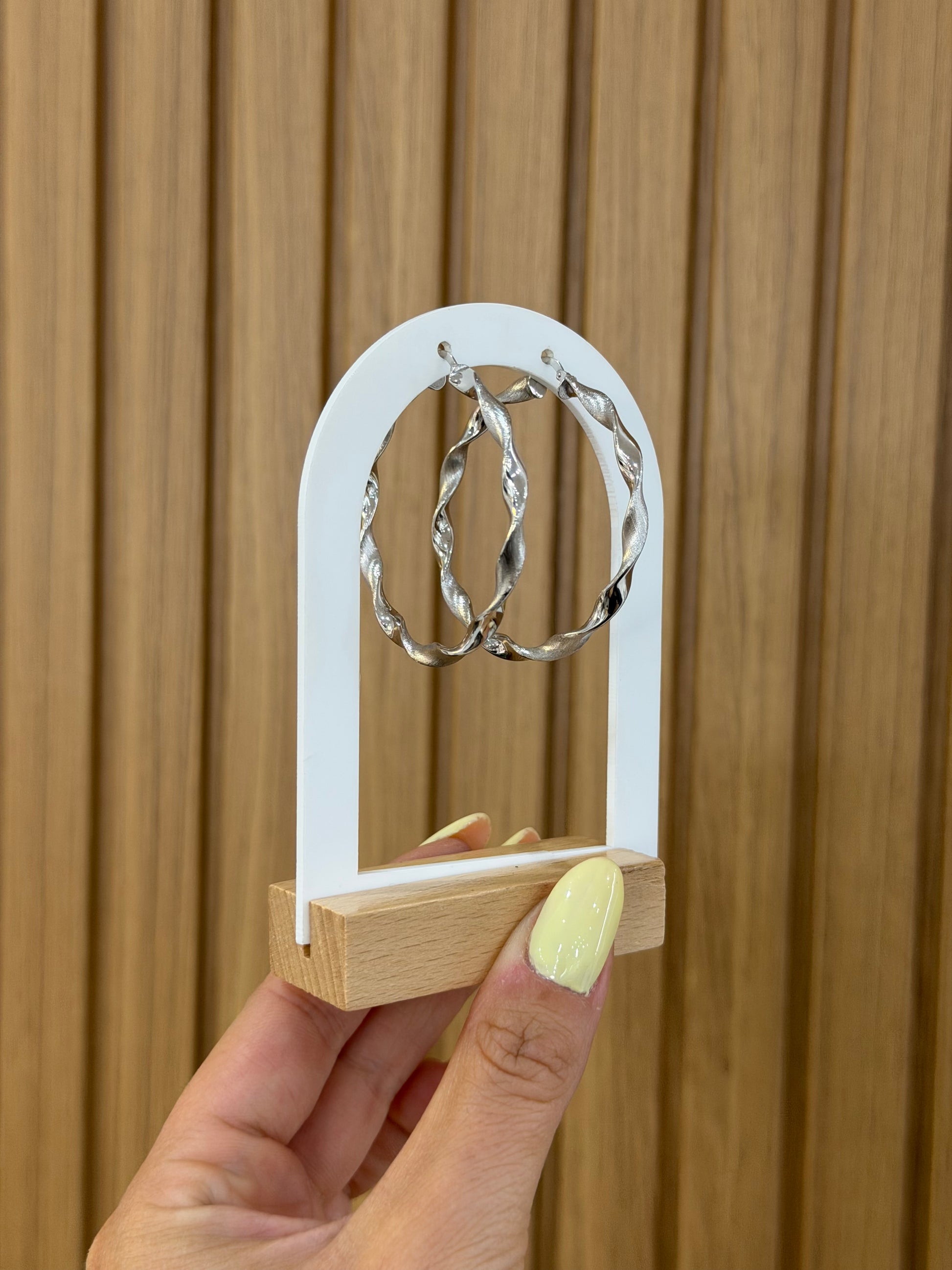 CERCHI ORO 18KT TORCHON ORO BIANCO