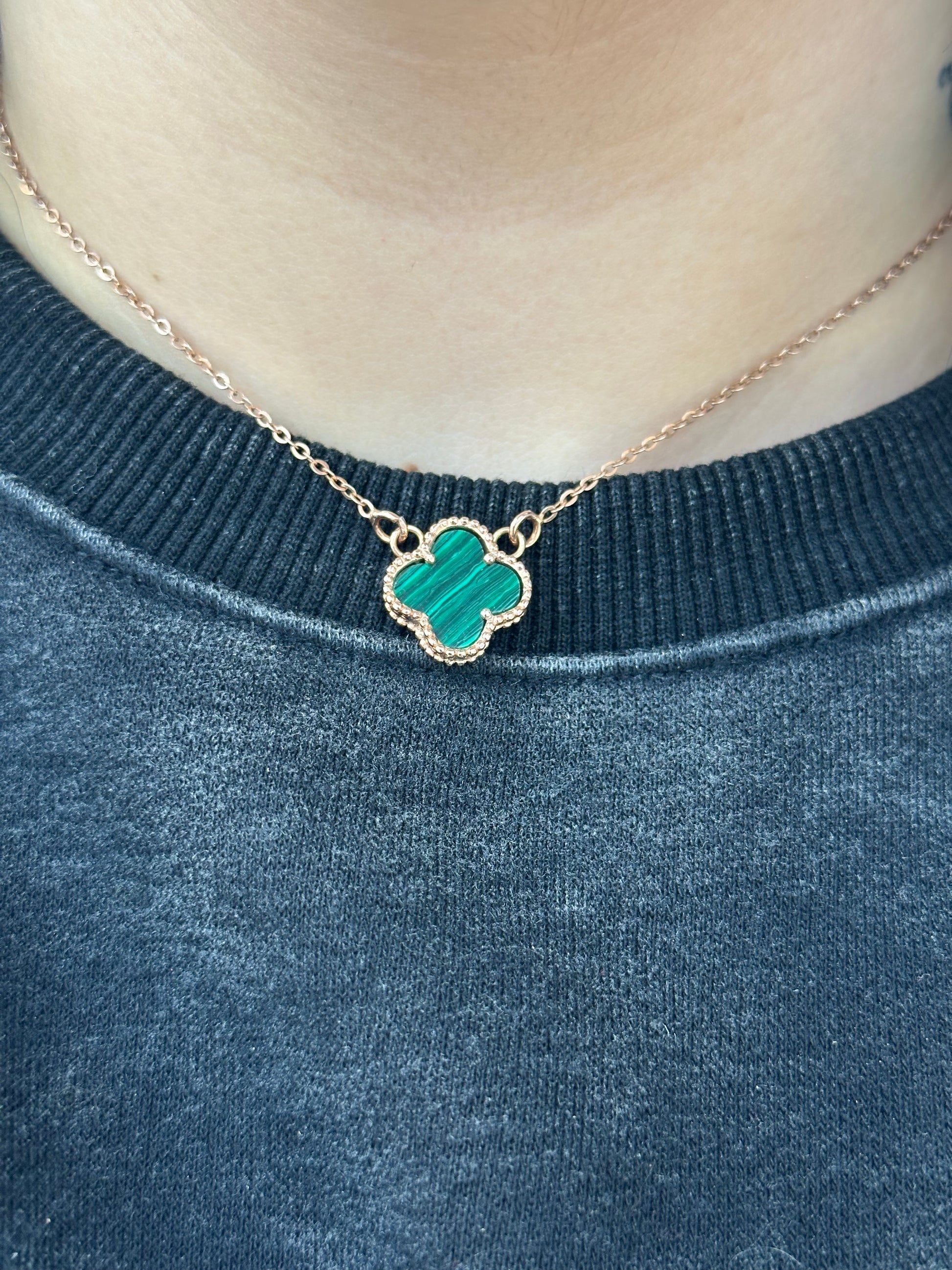 COLLANA QUADRIFOGLIO VERDE